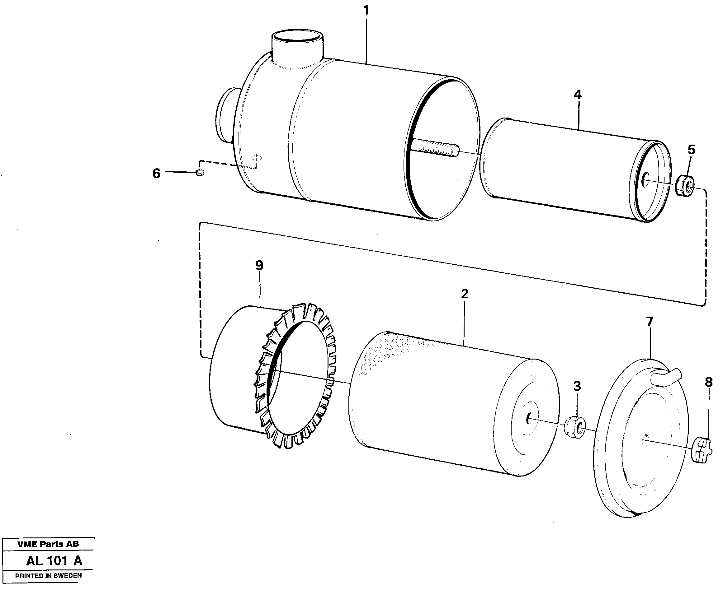 Air filter — volvo parts diagram