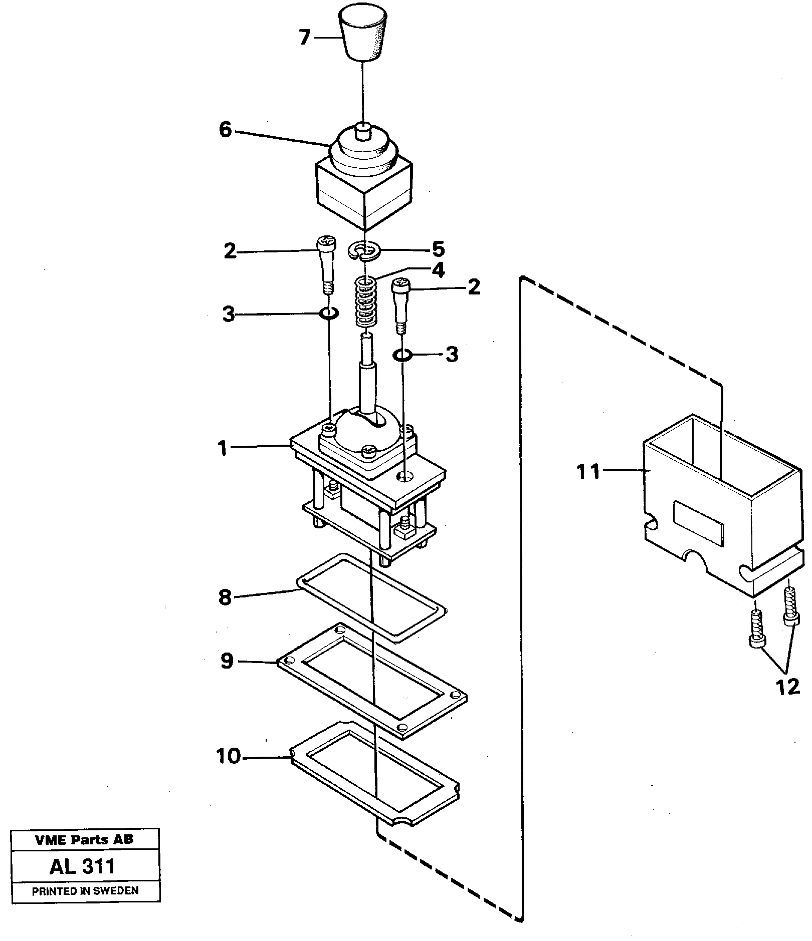 Control lever  92627 — volvo parts diagram