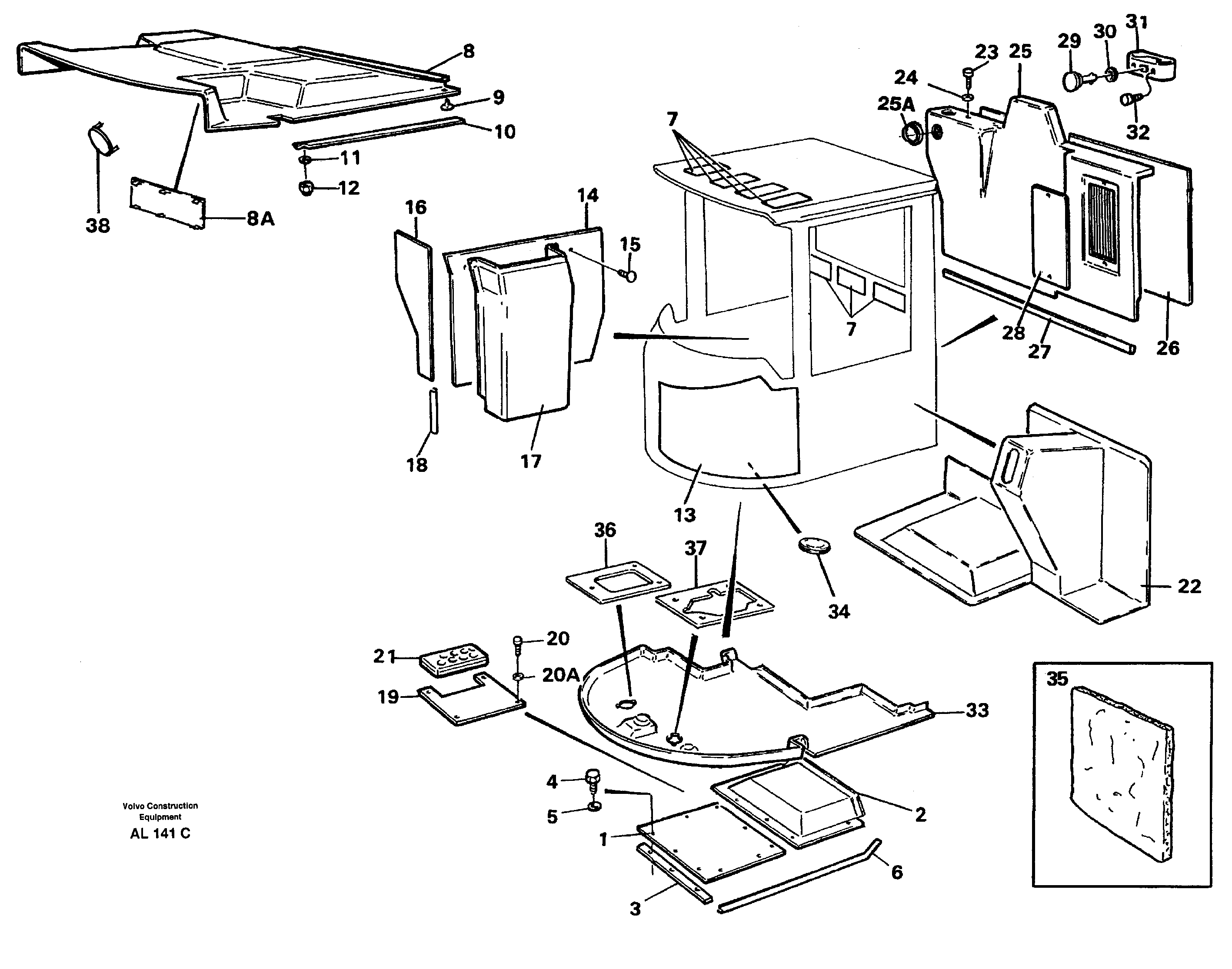 Insulating matting — volvo parts diagram