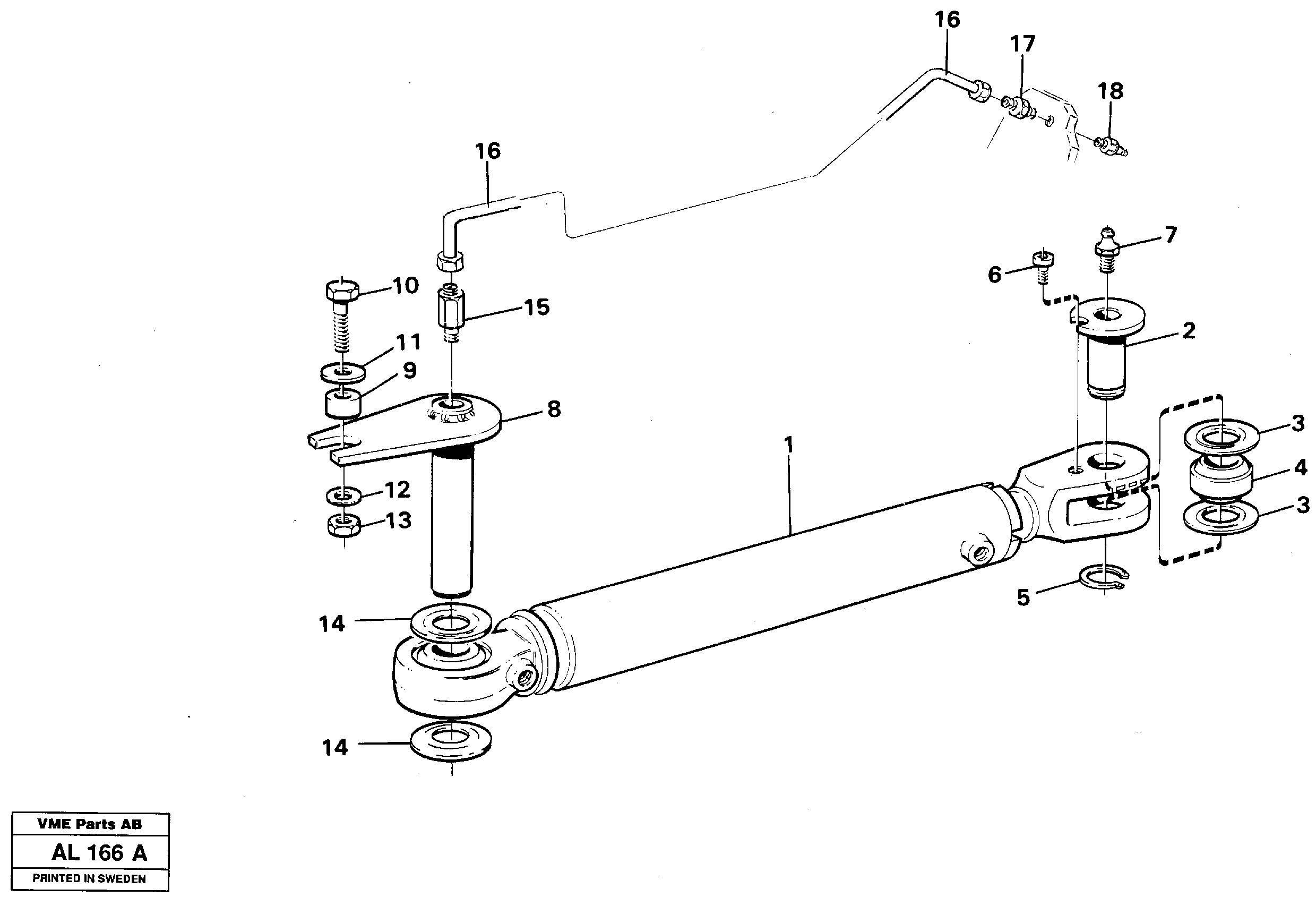 Hydraulic cylinder, assembly — volvo parts diagram