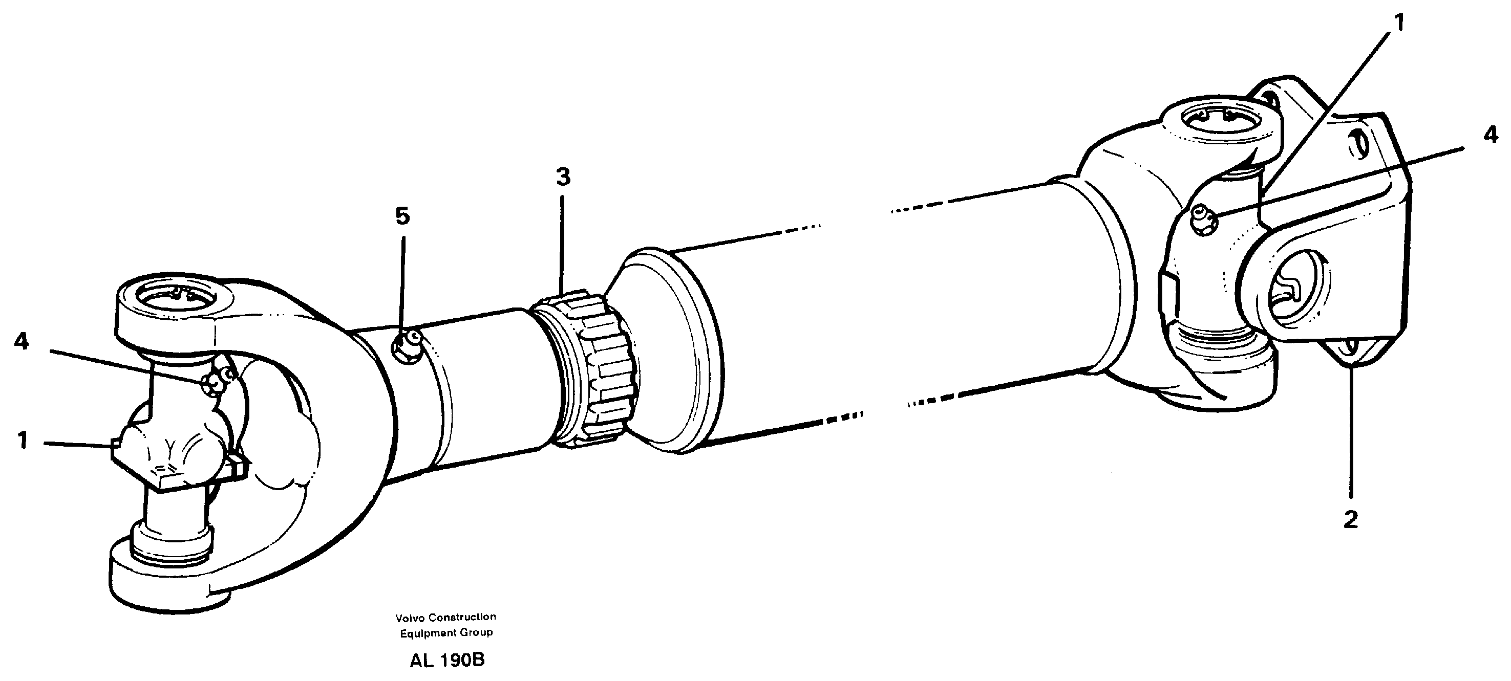 Propeller shaft — volvo parts diagram