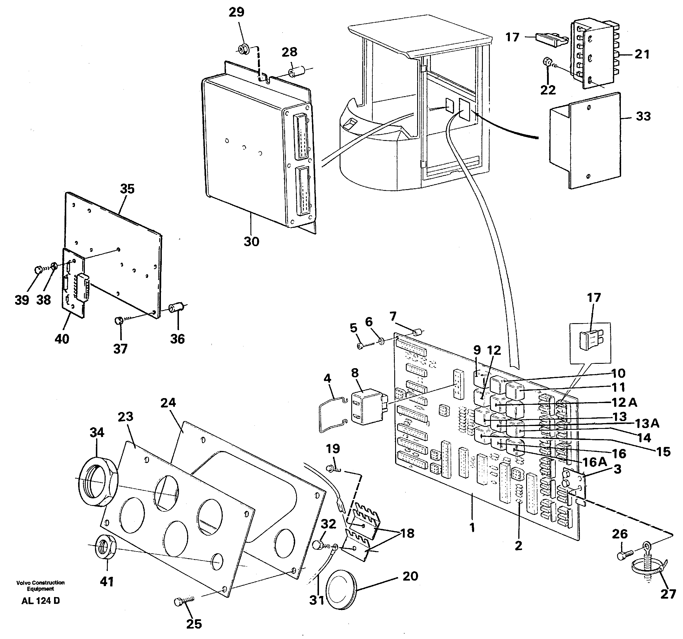 Electrical distribut.unit and control unit — volvo parts diagram