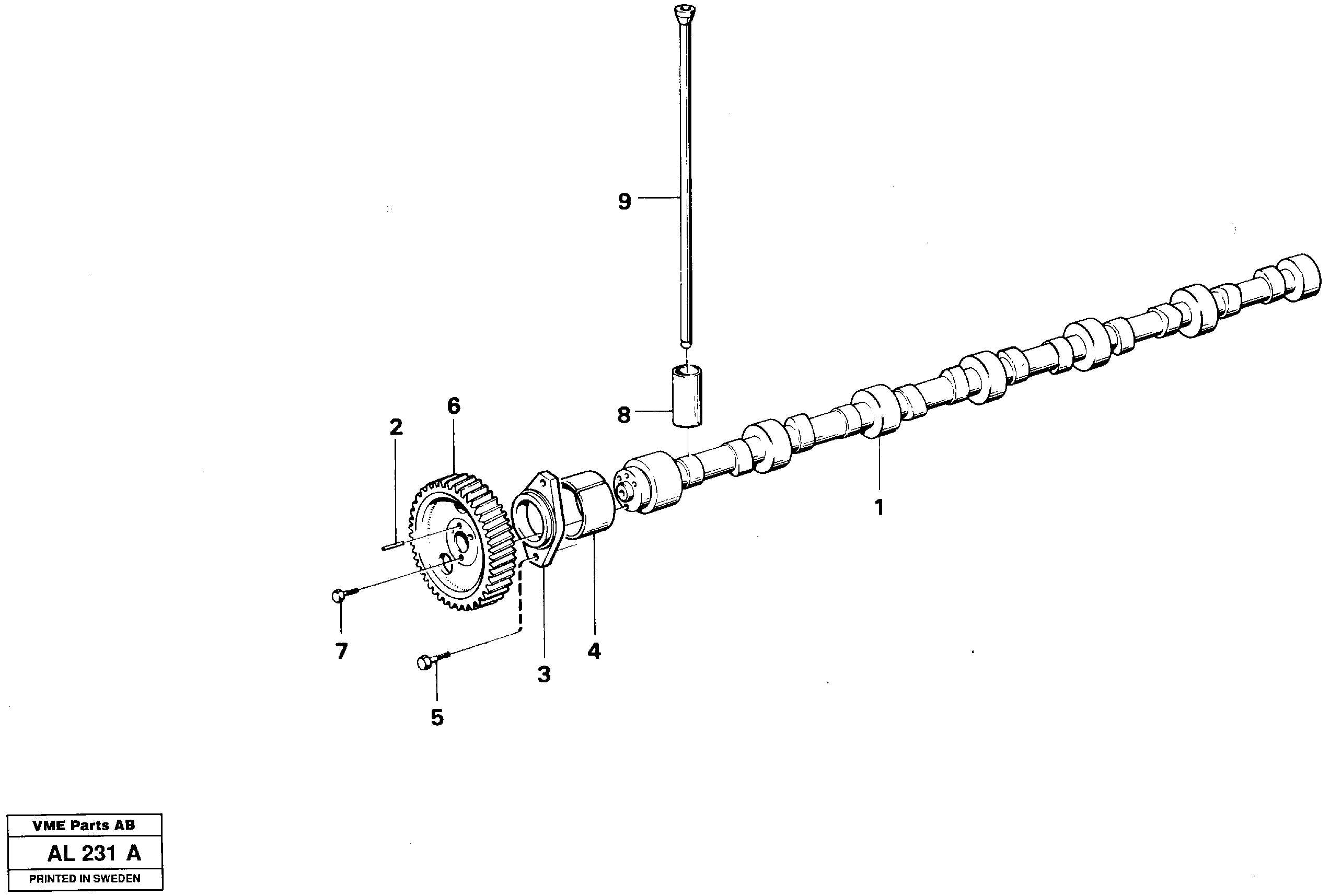 Camshaft — volvo parts diagram