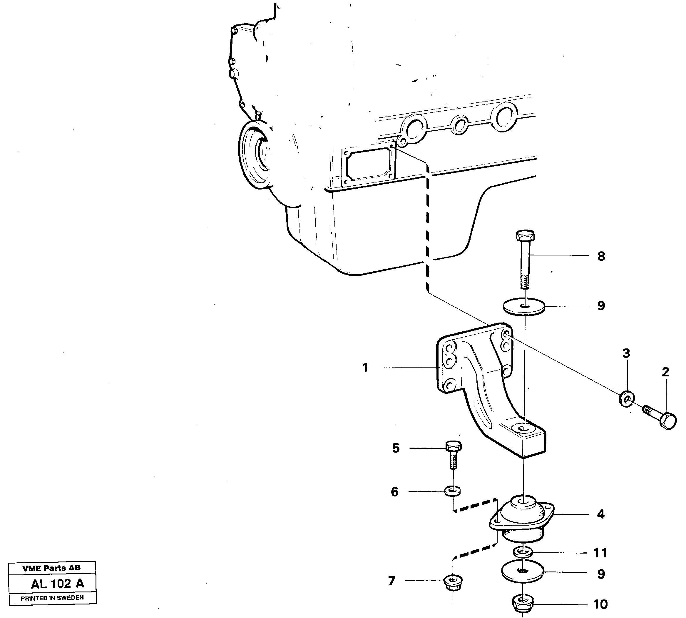 Engine mounting — volvo parts diagram