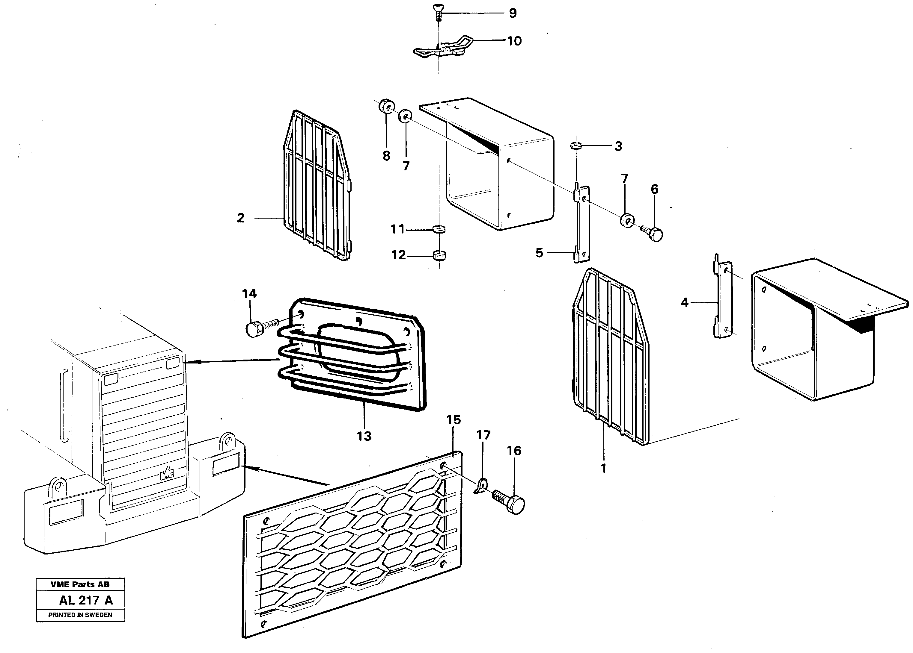 Protection for lighting  90616, 92764, 98204 — volvo parts diagram