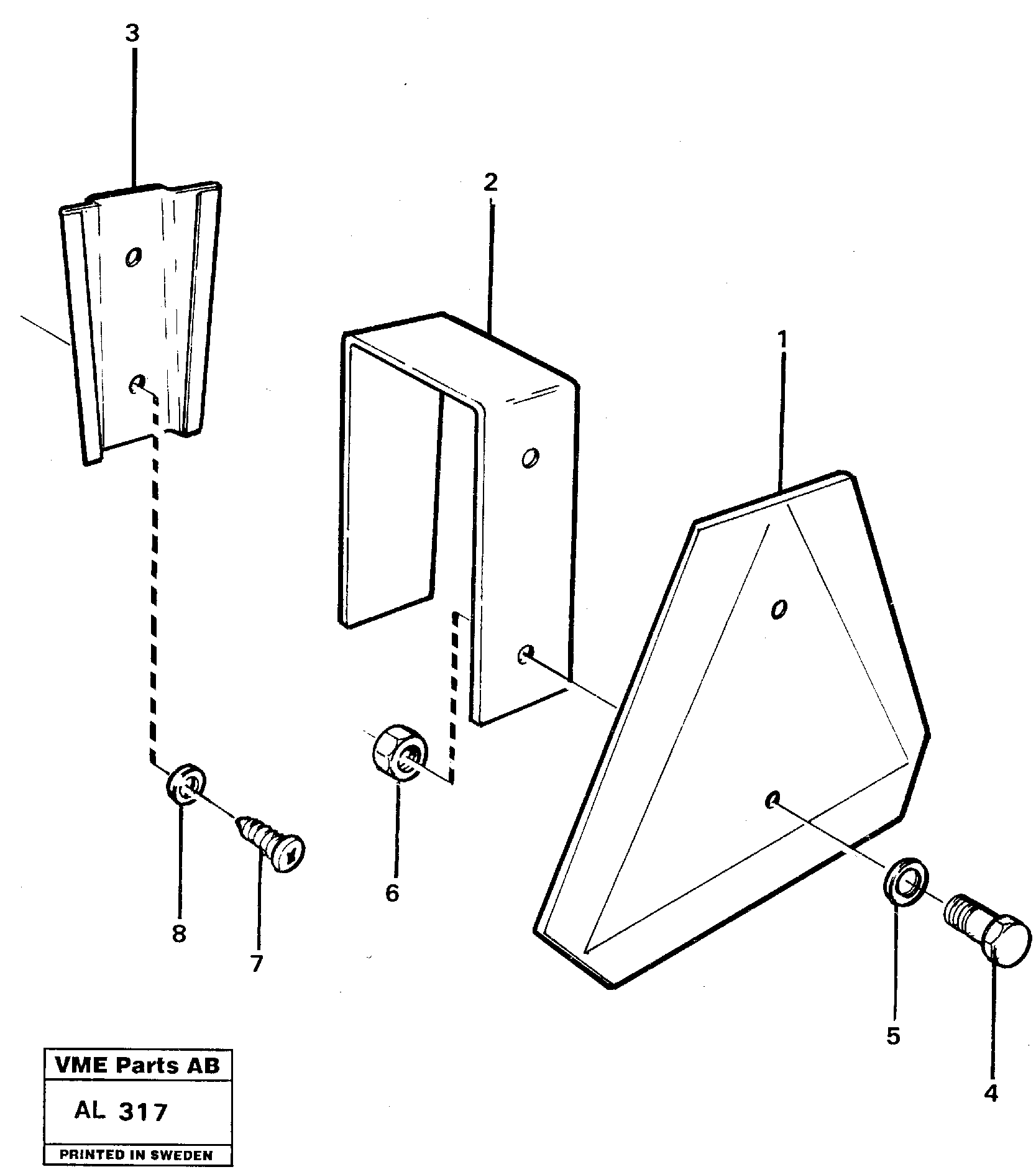 LGF - sign, Slow moving vehicle  99591 — volvo parts diagram