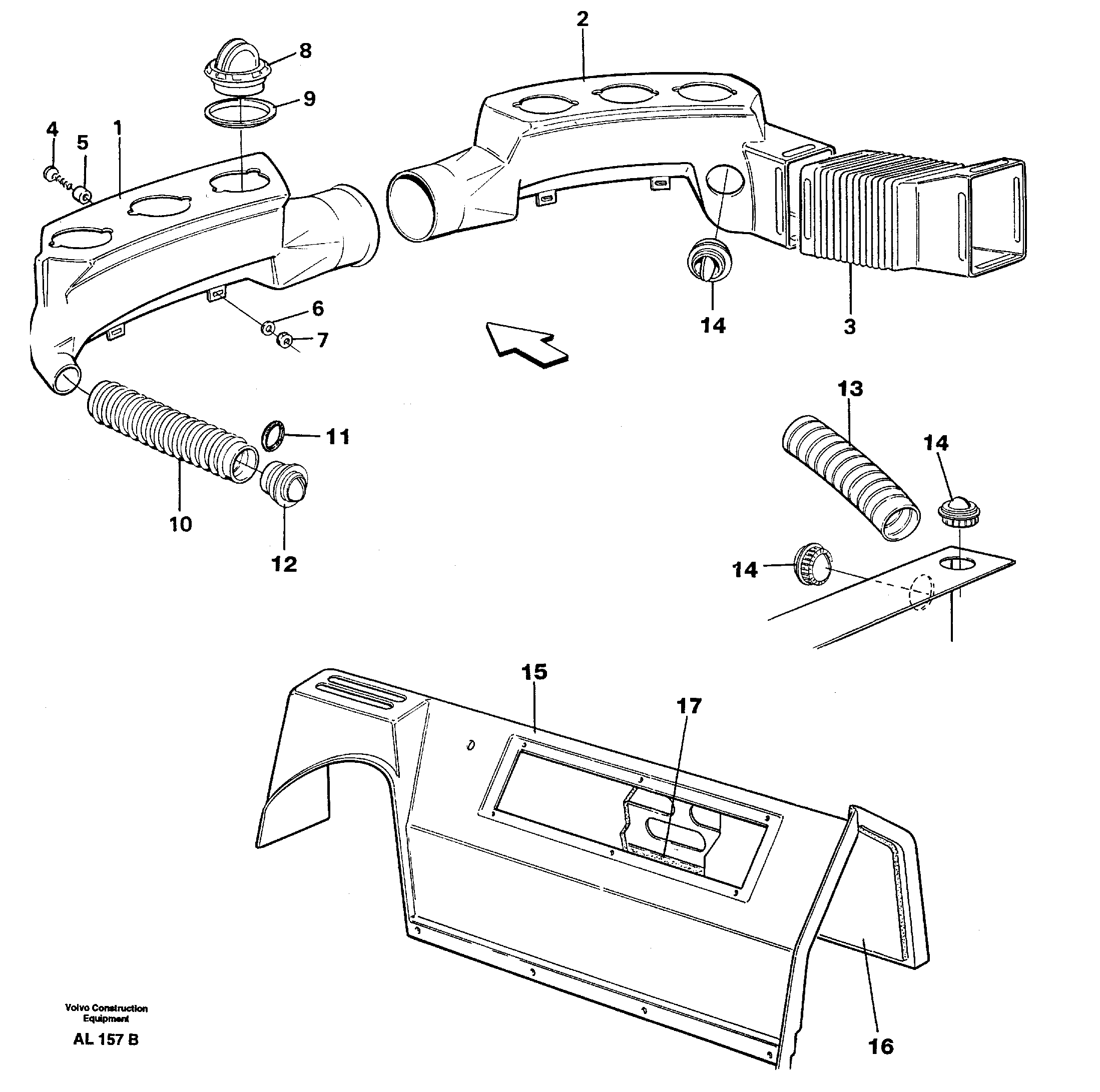 Air ducts — volvo parts diagram