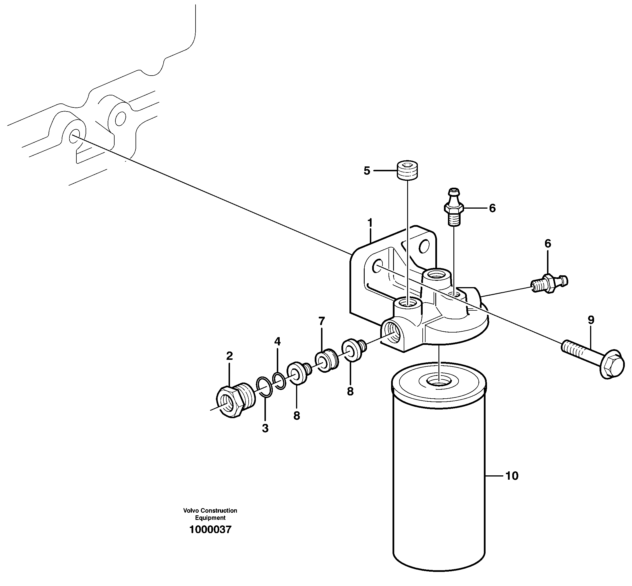 Fuel filter — volvo parts diagram