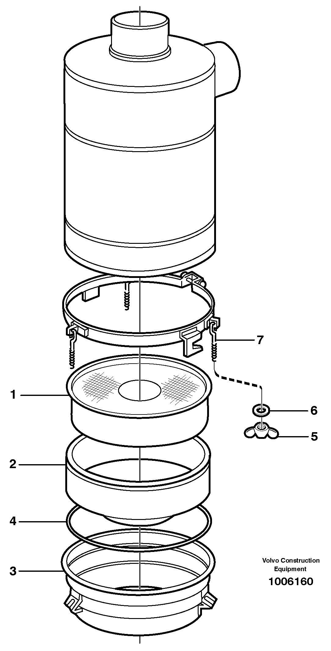 Oil bath air filter 93793, 82722 — volvo parts diagram