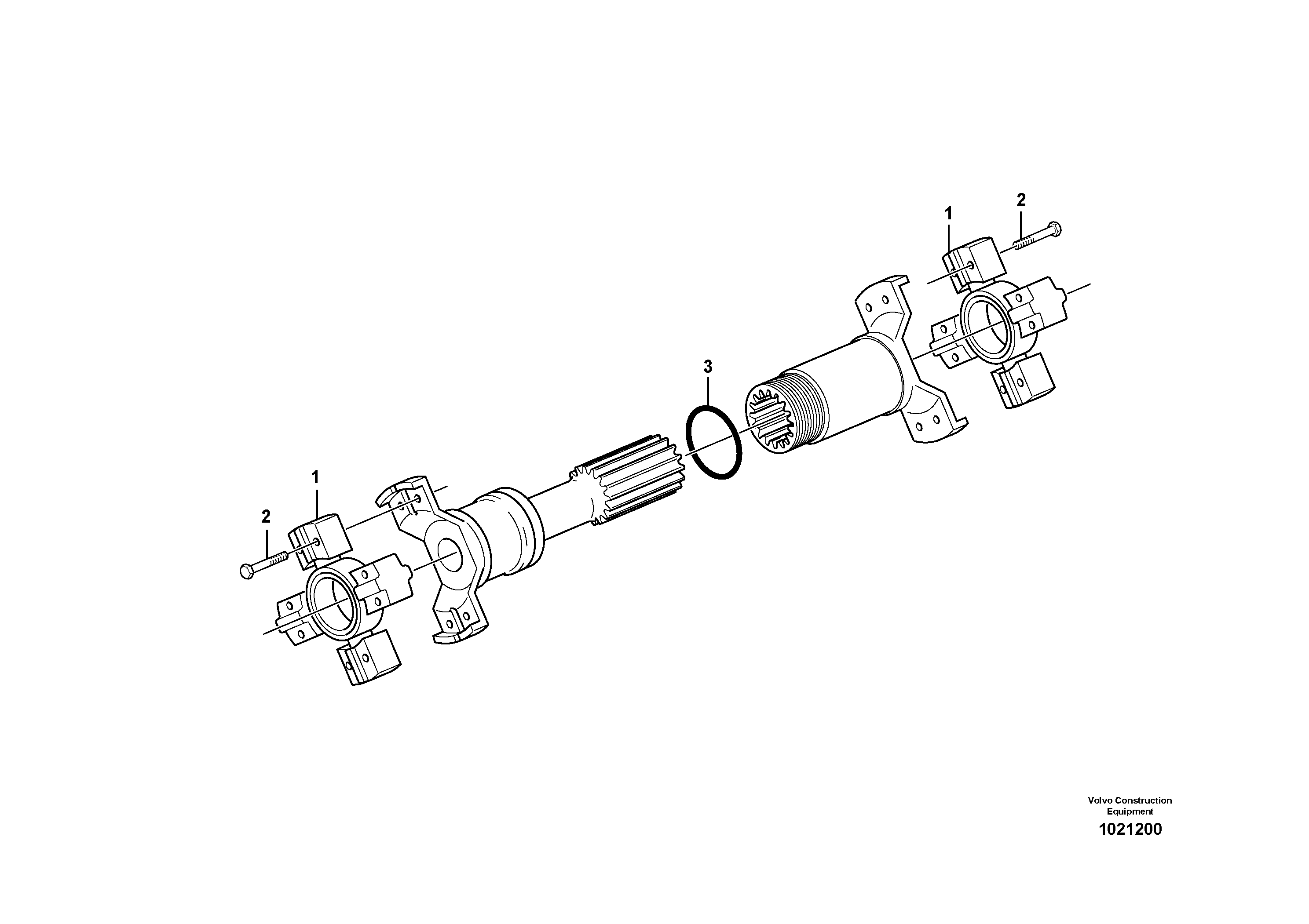 Propeller shaft S/N 62100 - — volvo parts diagram