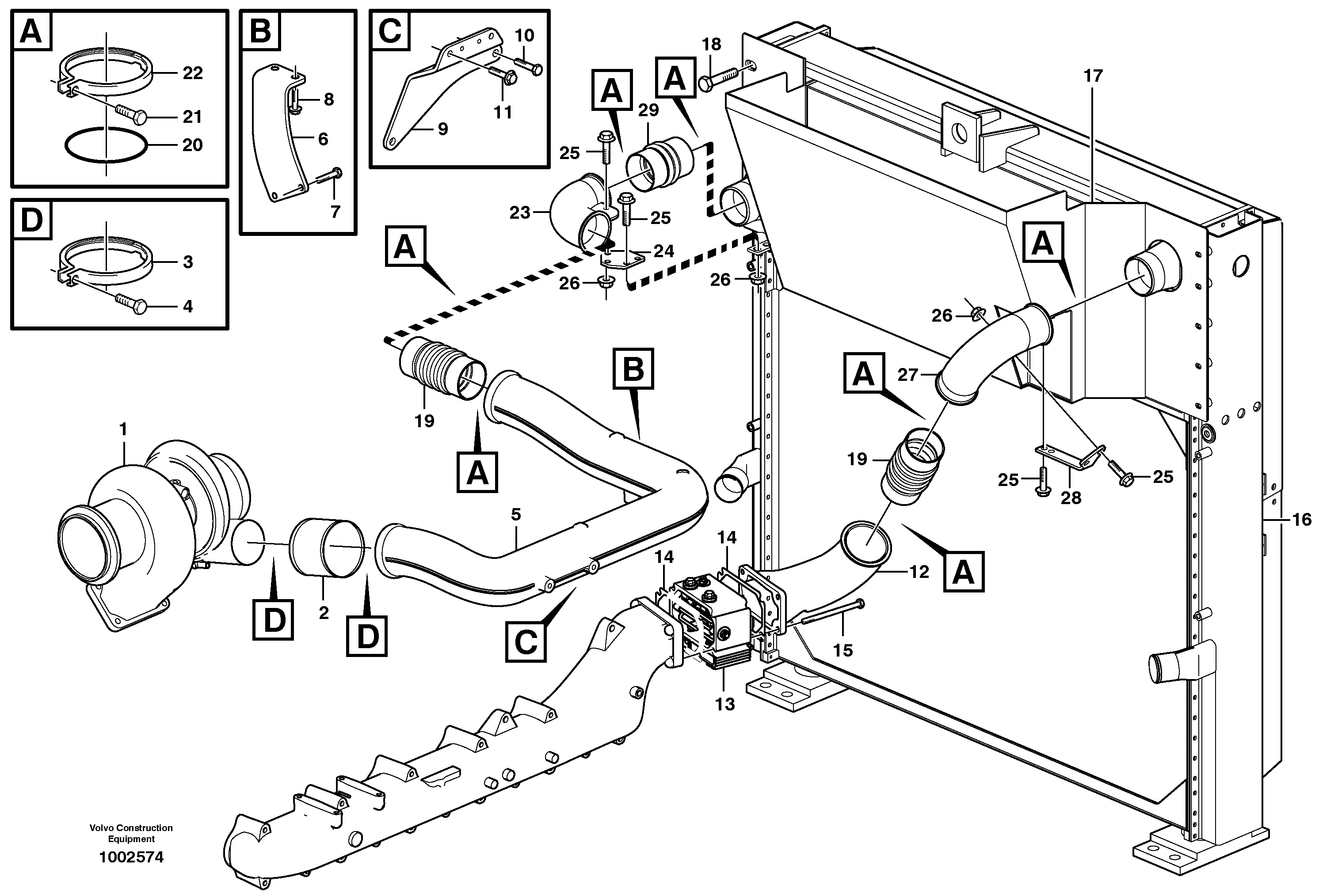 Intercooler — volvo parts diagram