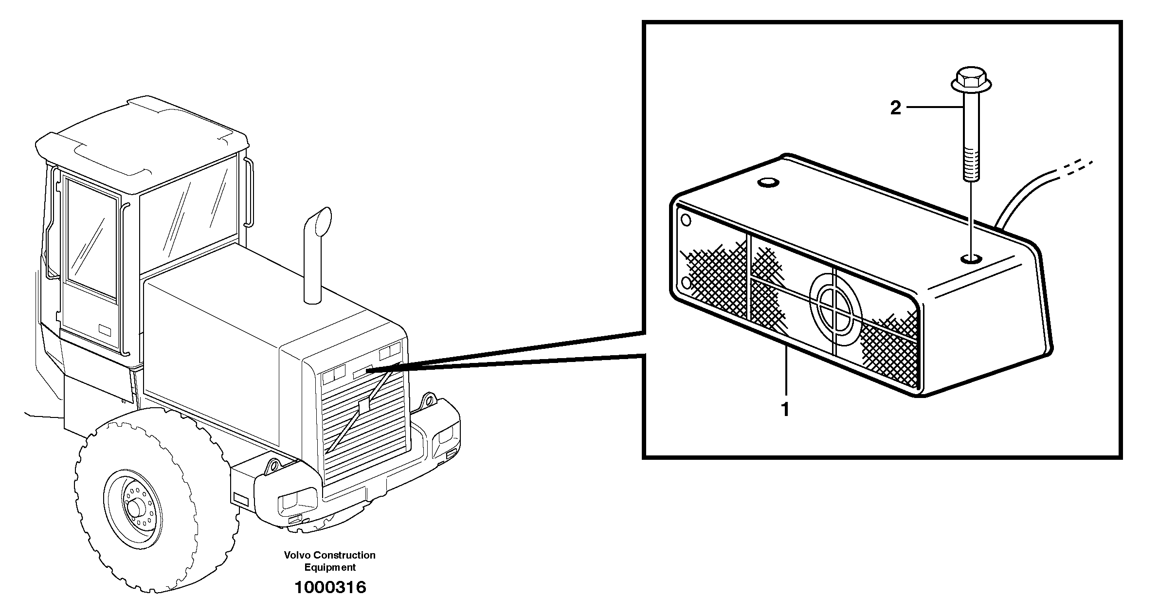 Back-up warning unit — volvo parts diagram