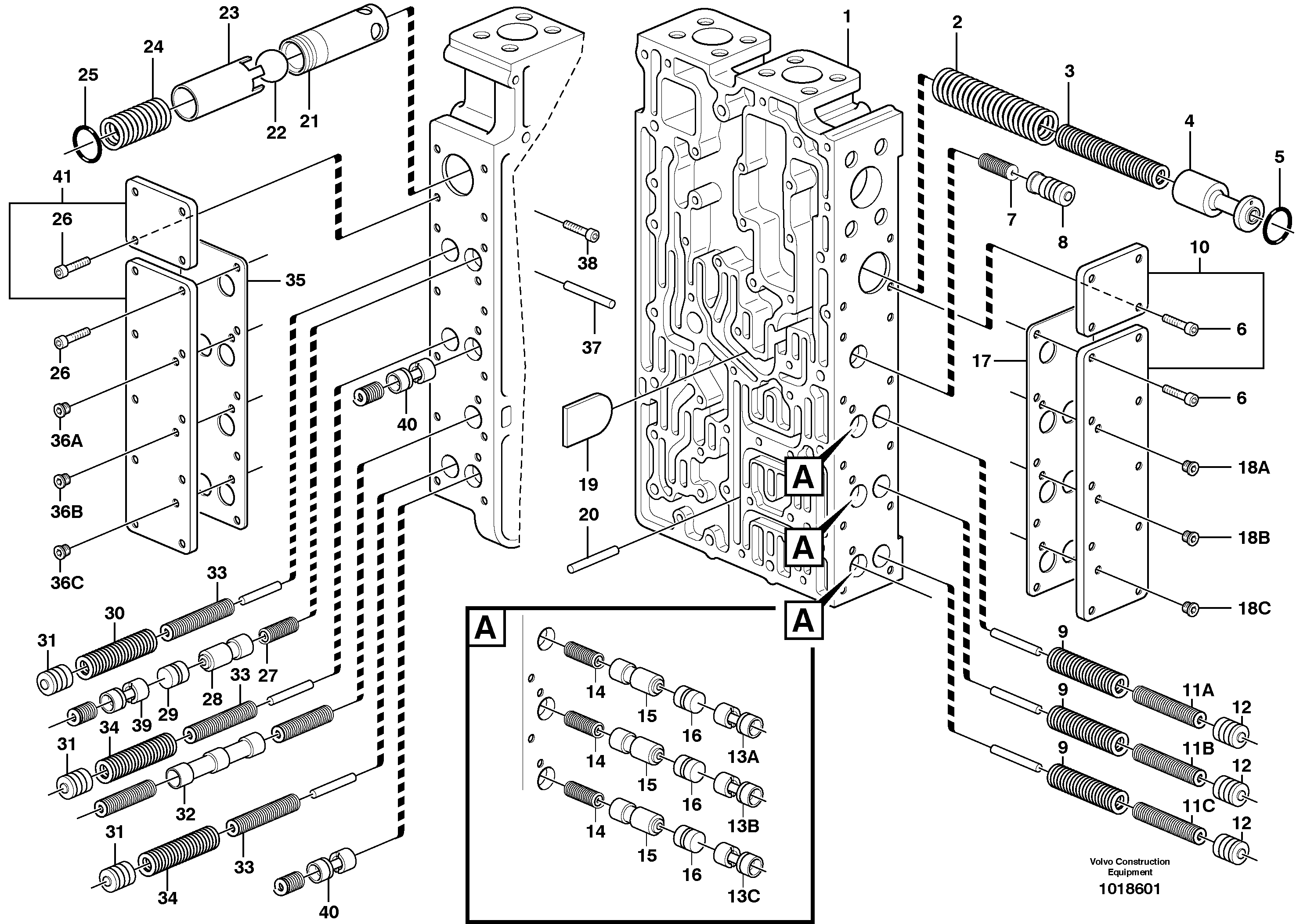Damping valve block — volvo parts diagram