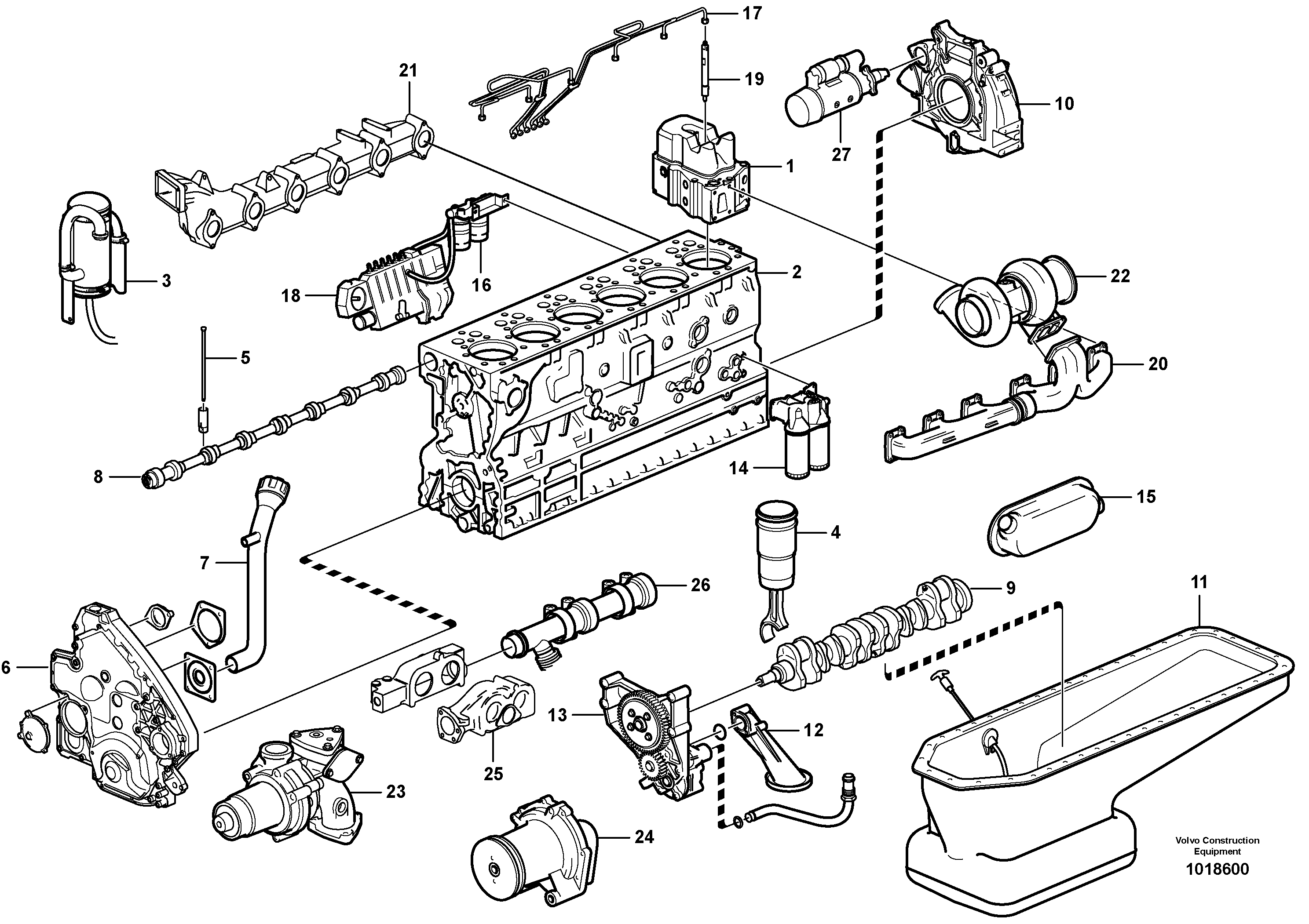 Engine D16blae2 — volvo parts diagram