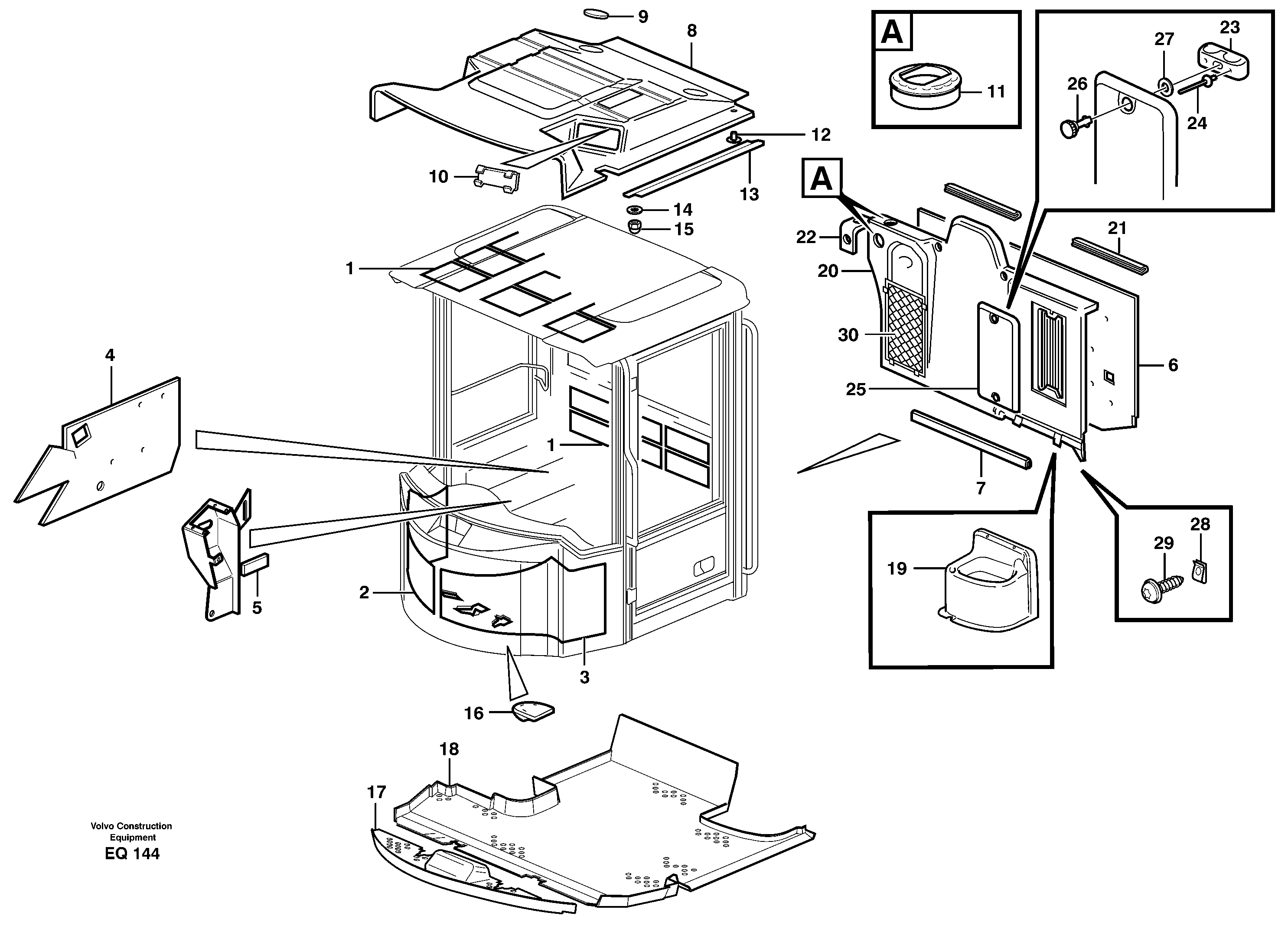 Insulating matting — volvo parts diagram