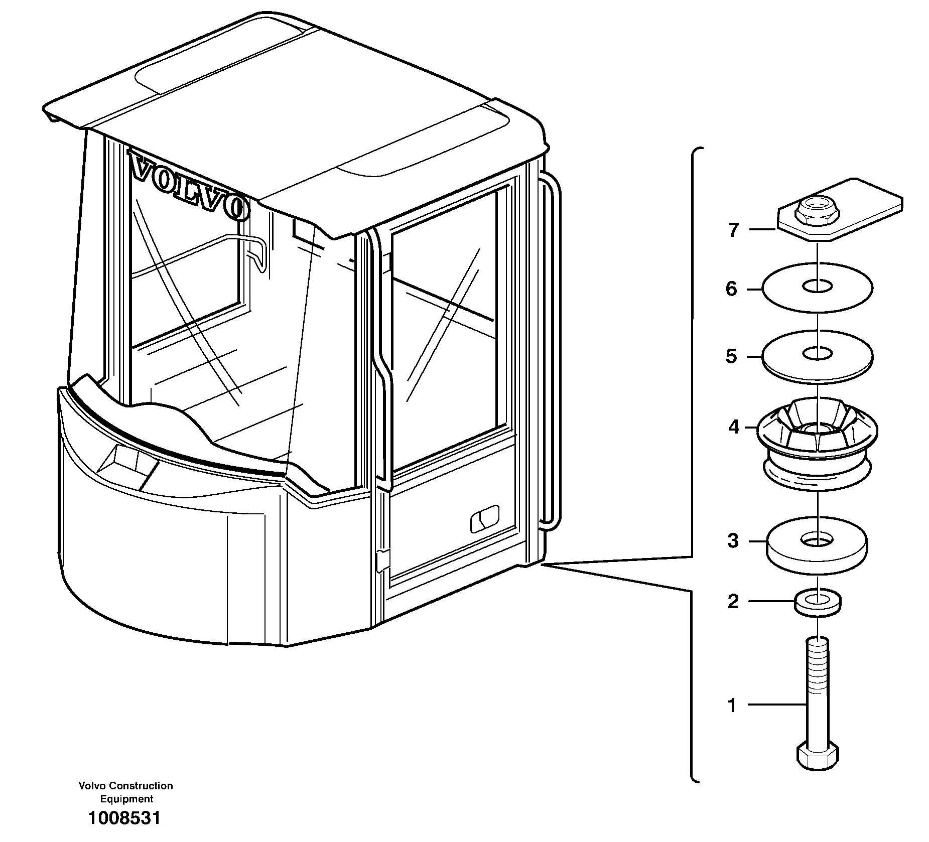 Cab mounting block — volvo parts diagram