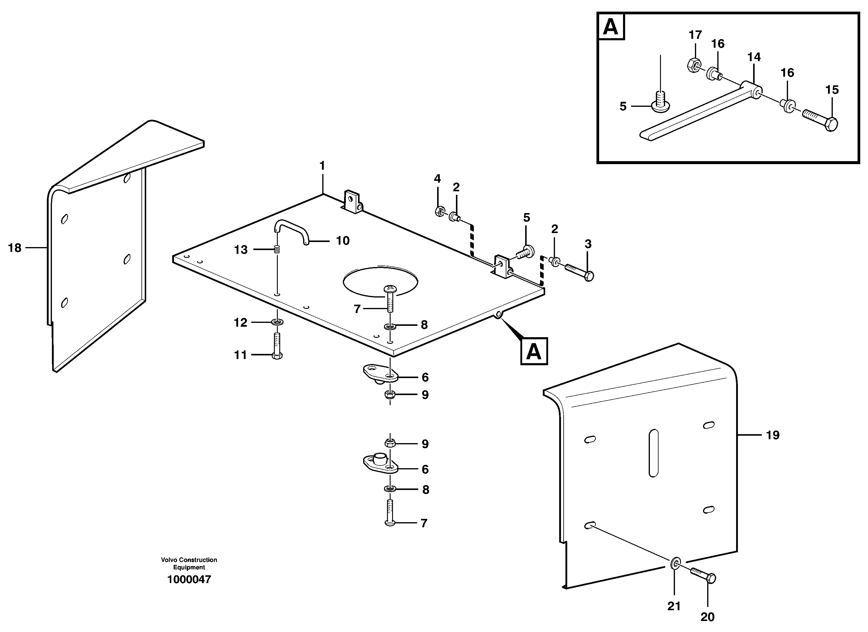 Hatches, hydr fluid tank — volvo parts diagram