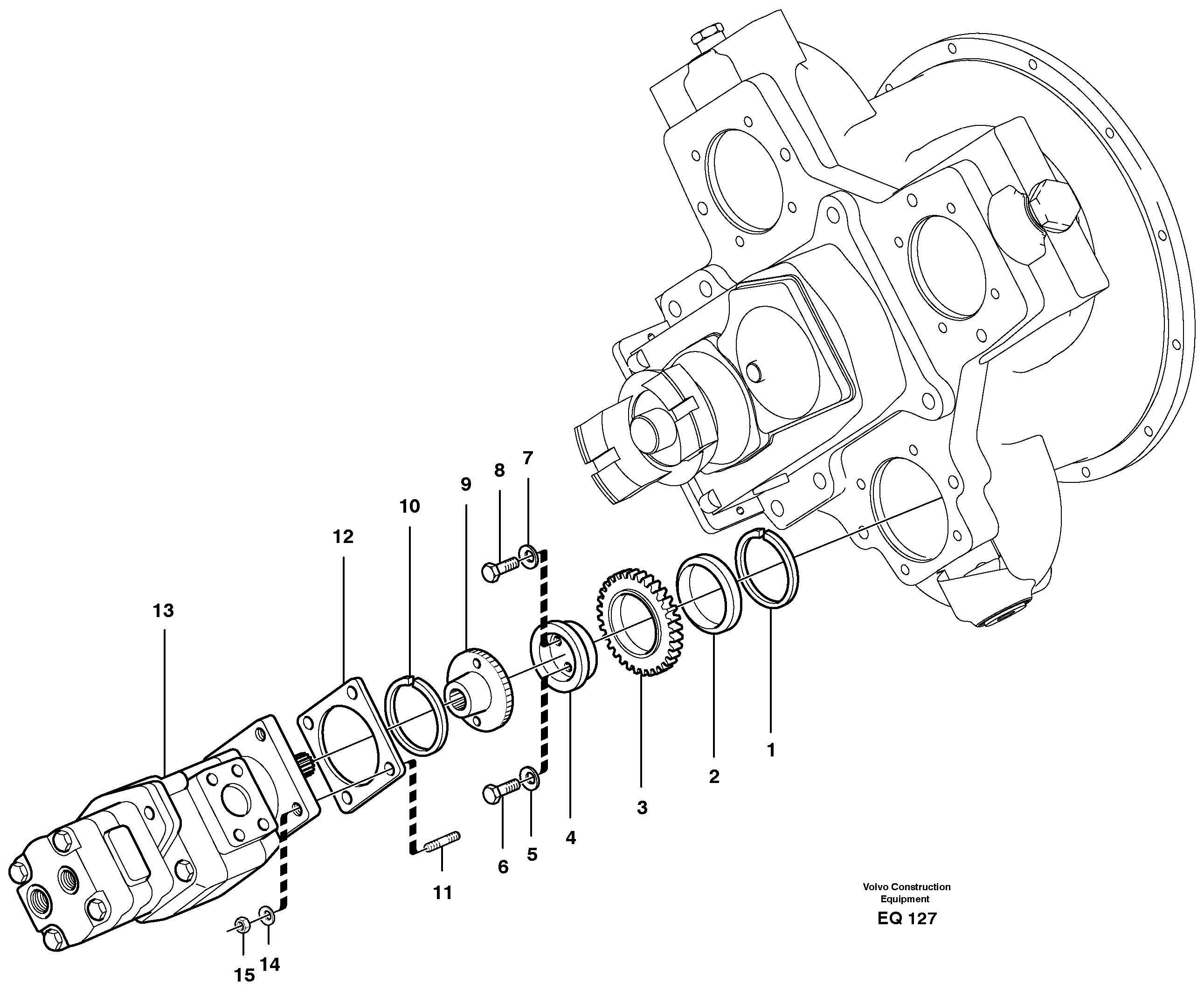 Transmission oil pump andpump drive — volvo parts diagram