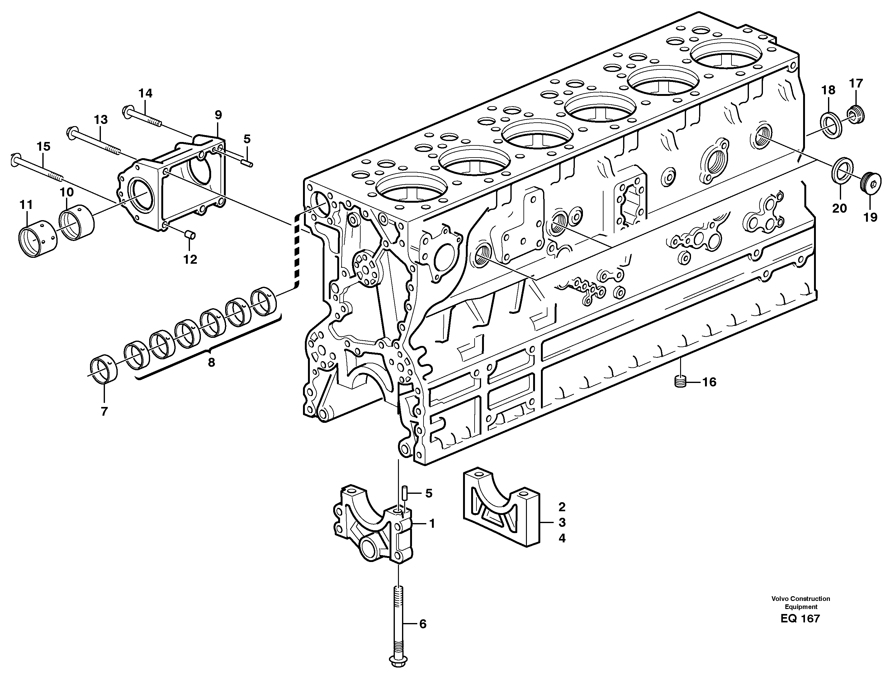 Cylinder block — volvo parts diagram