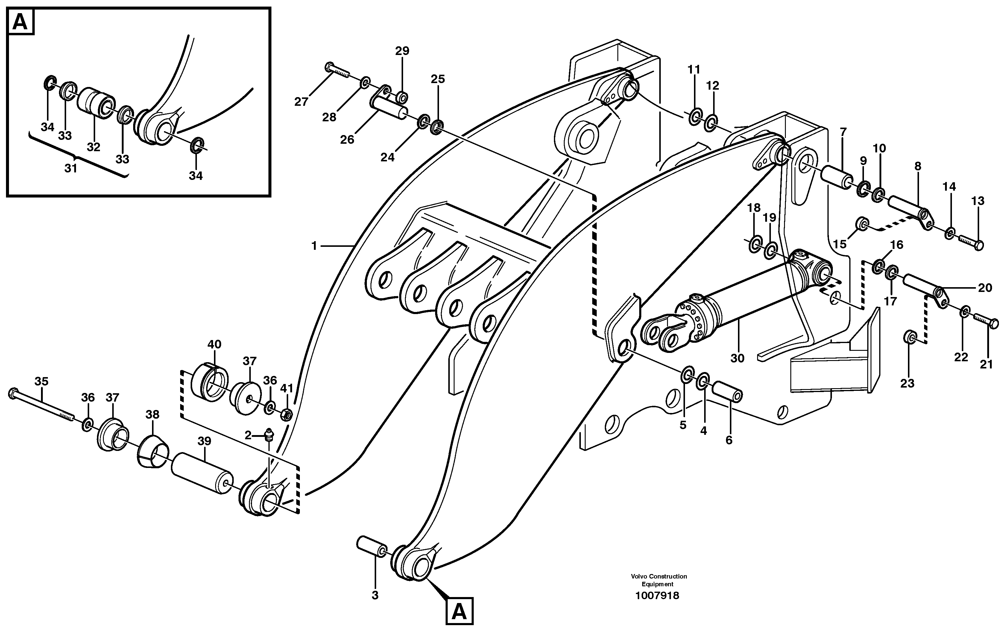 Lifting unit STD, 82152 — volvo parts diagram