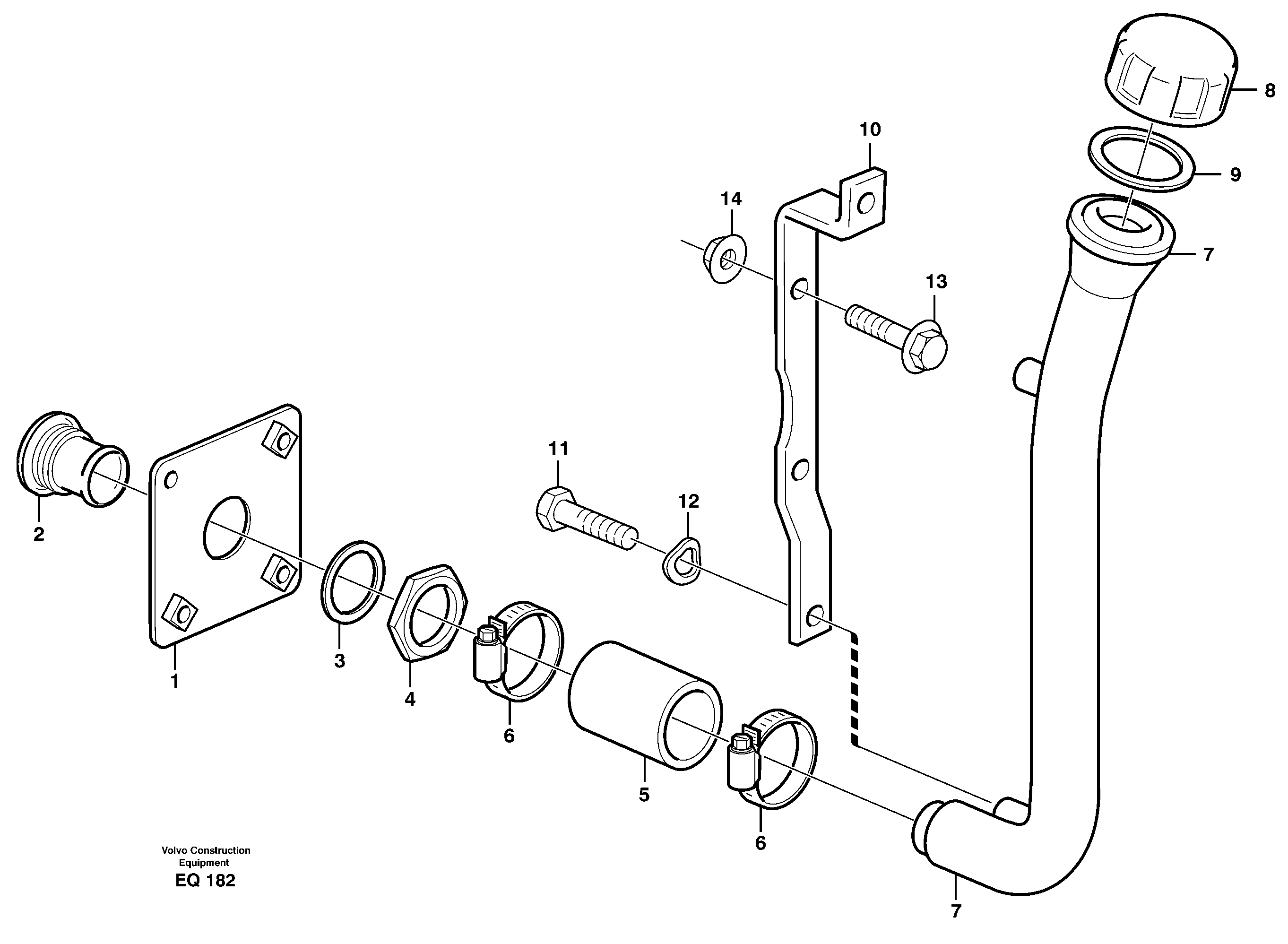 Filler pipe — volvo parts diagram