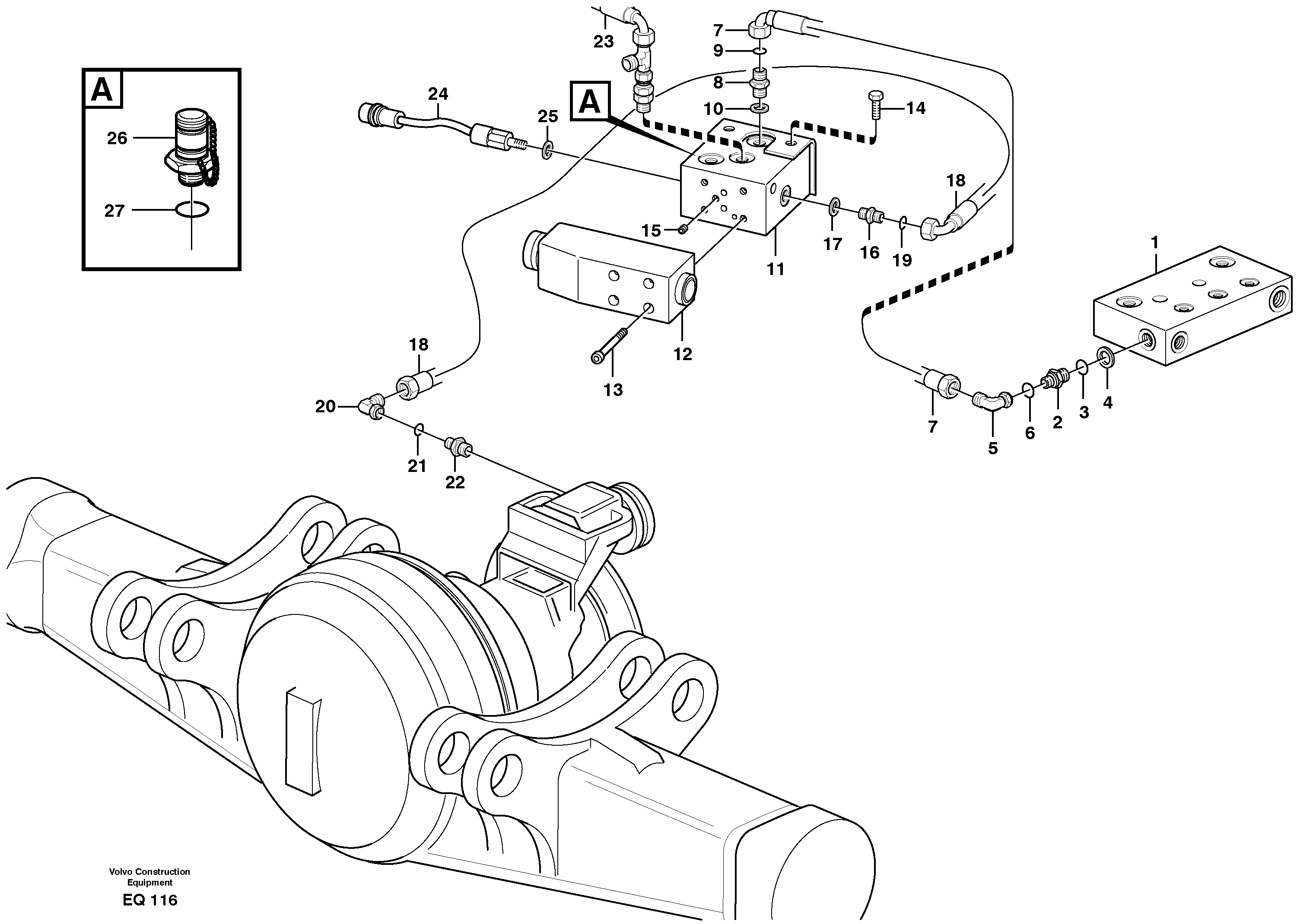 Parking brake system — volvo parts diagram