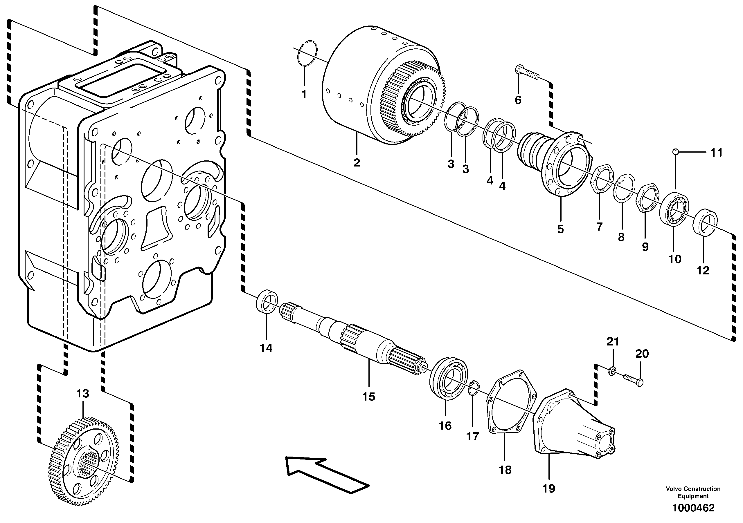 Reverse shaft — volvo parts diagram