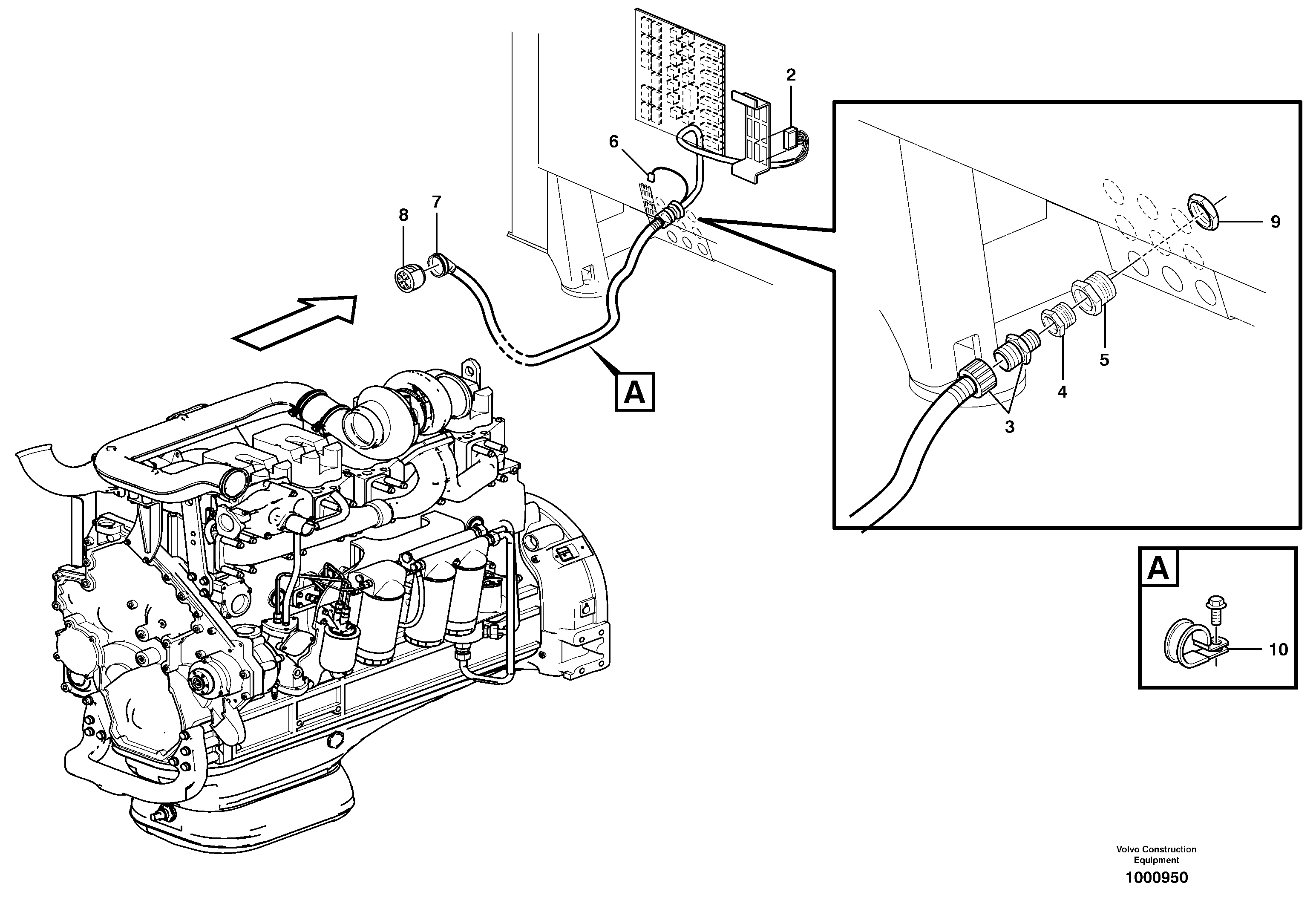 Cable harness, electricaldistrib. unit - engine E-ECU — volvo parts diagram