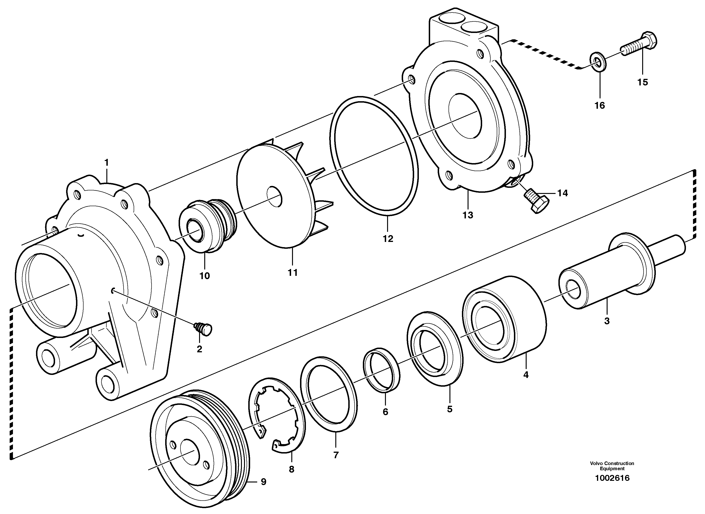 Extra water pump — volvo parts diagram
