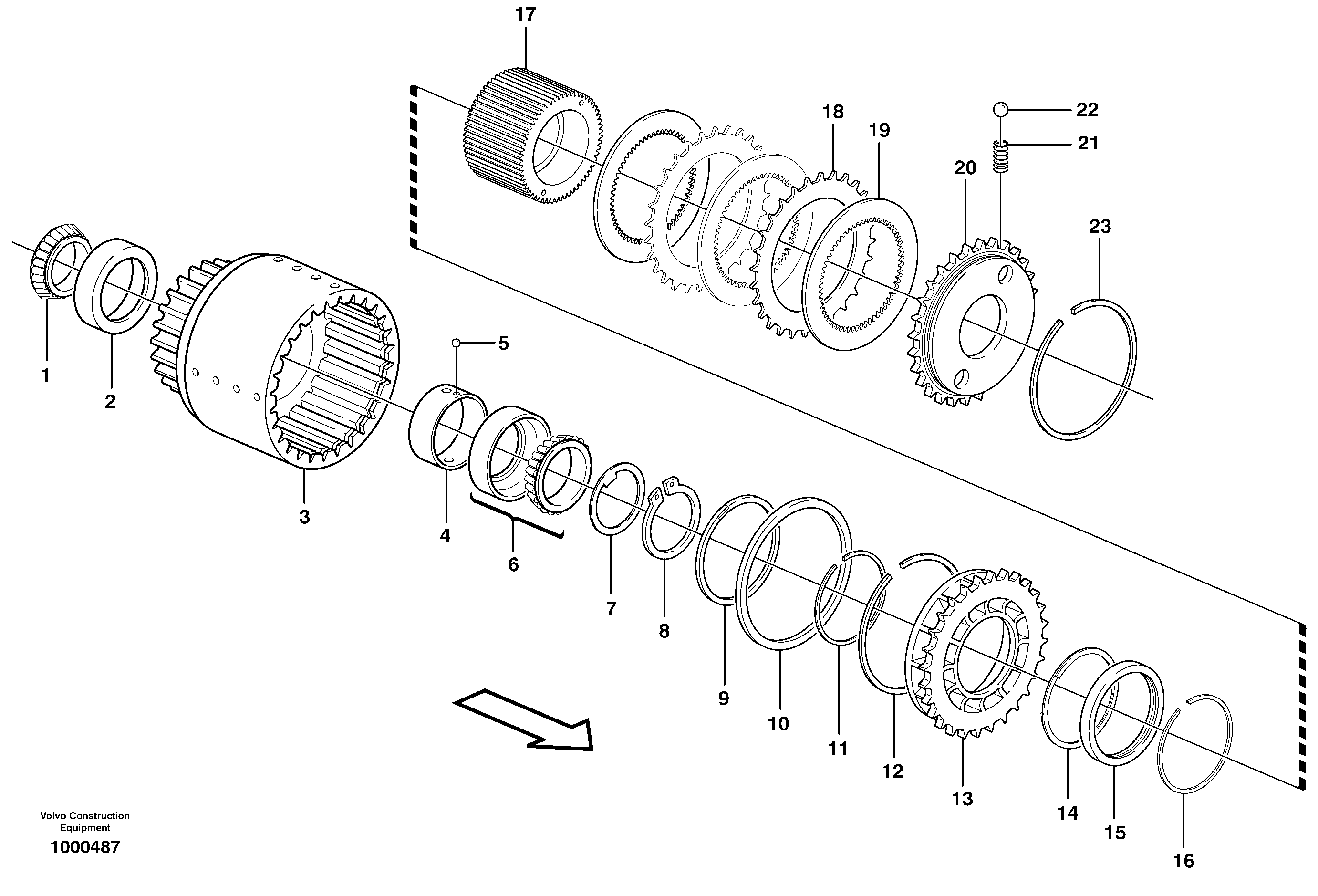 Clutch drum, Third & fourth — volvo parts diagram