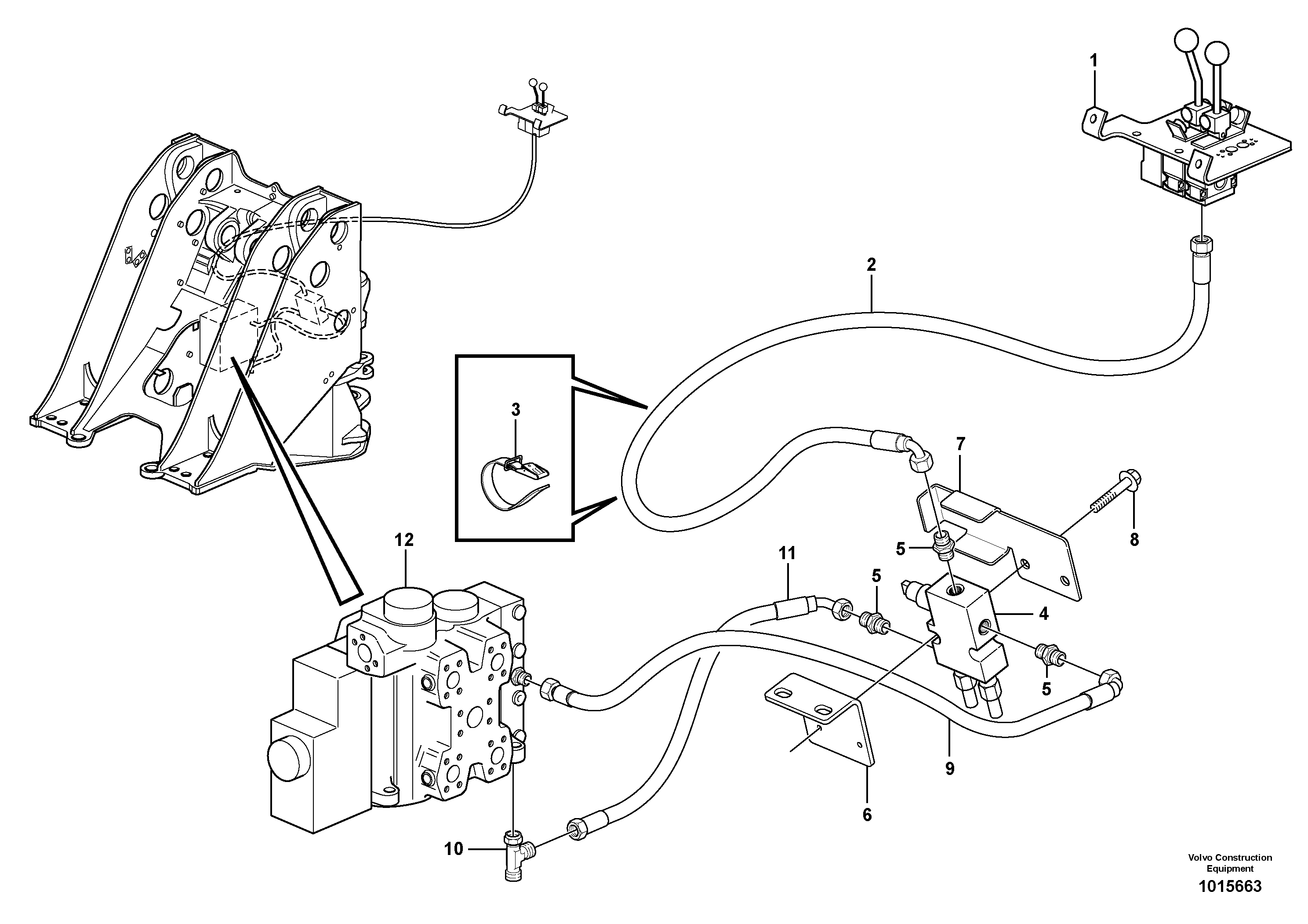 Valve, "return to dig"  82891 — volvo parts diagram