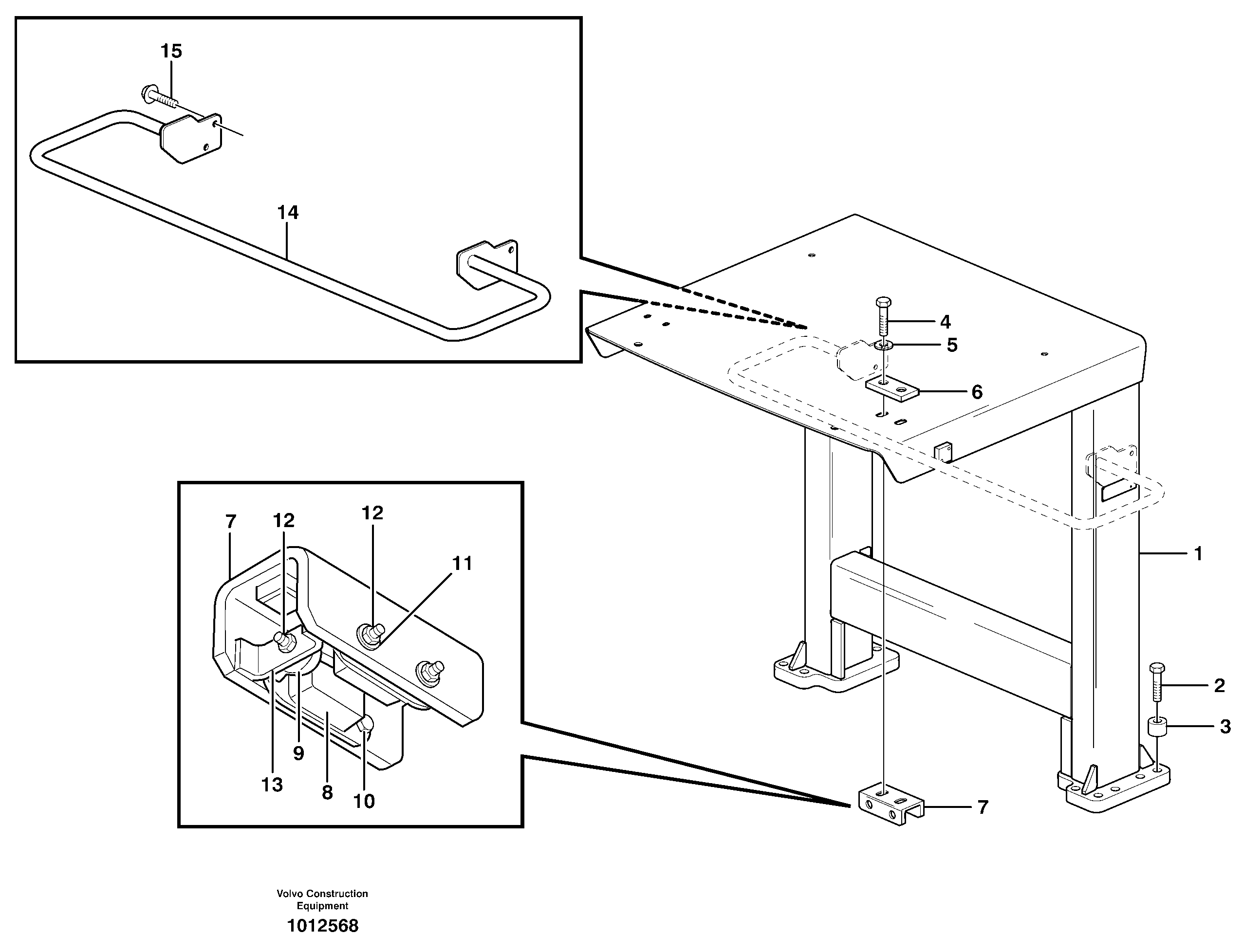 Roll-over bar — volvo parts diagram