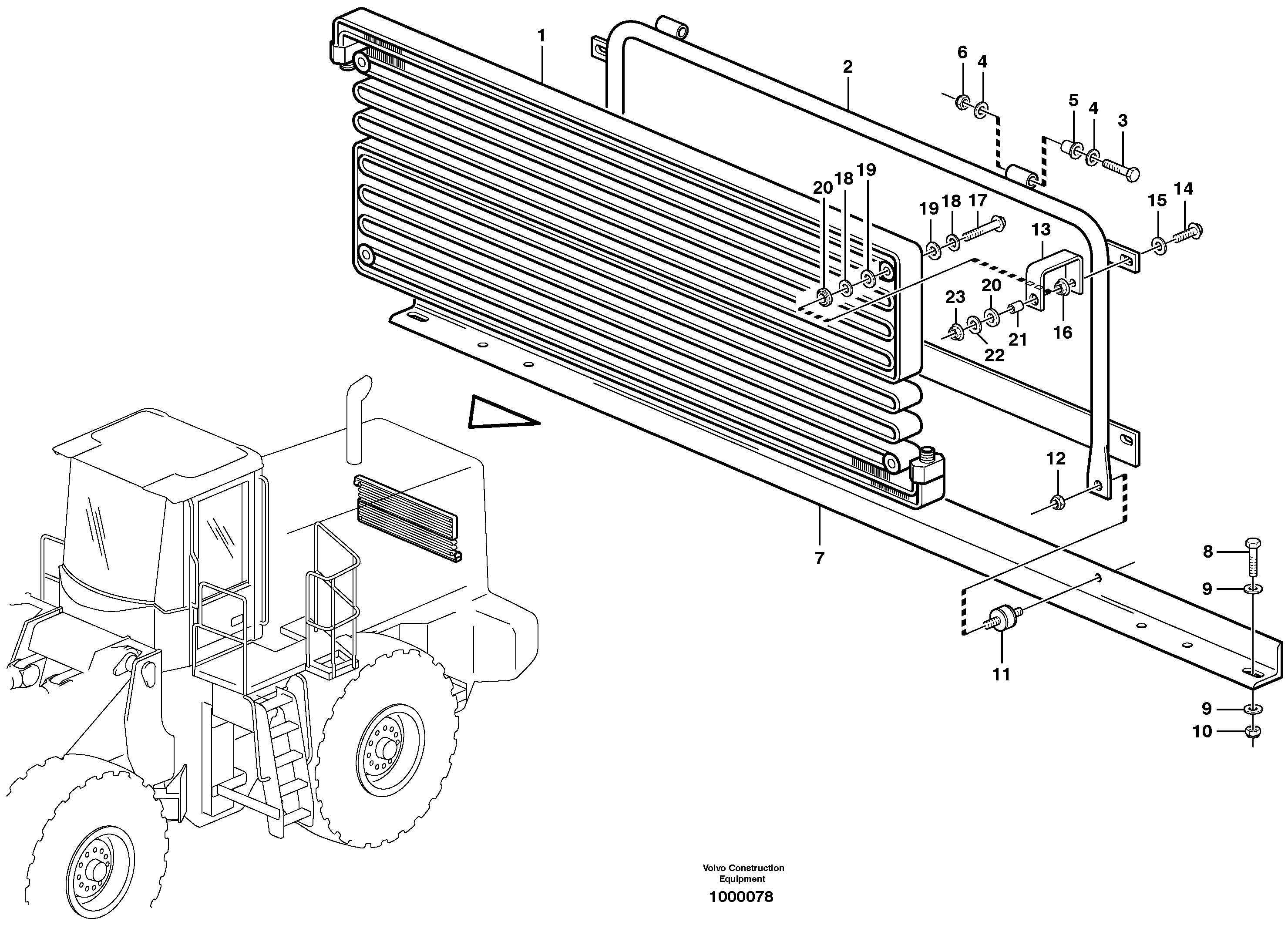 Condenser, assembly — volvo parts diagram