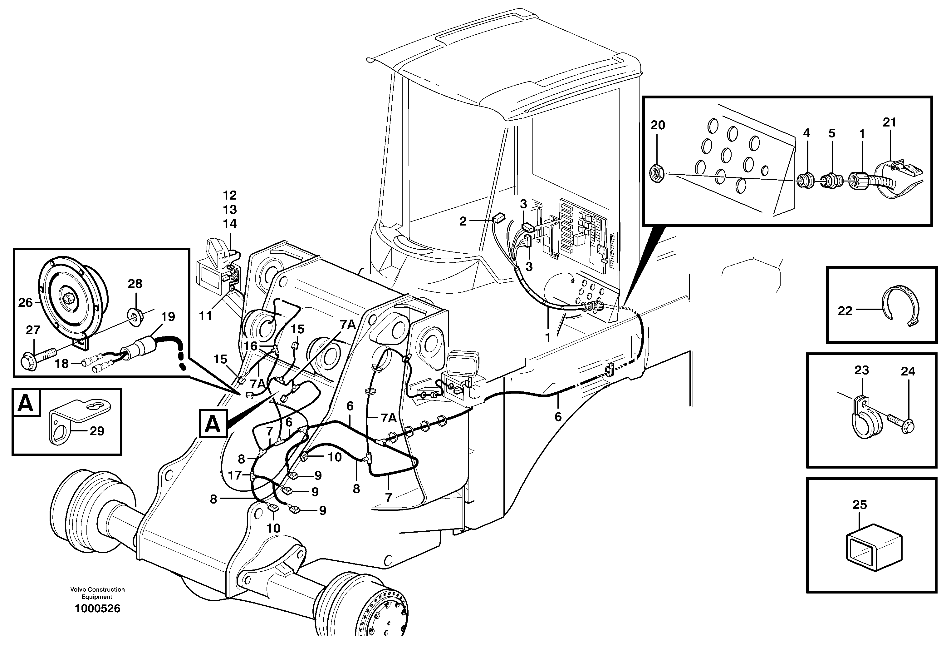 Cable harness, front — volvo parts diagram