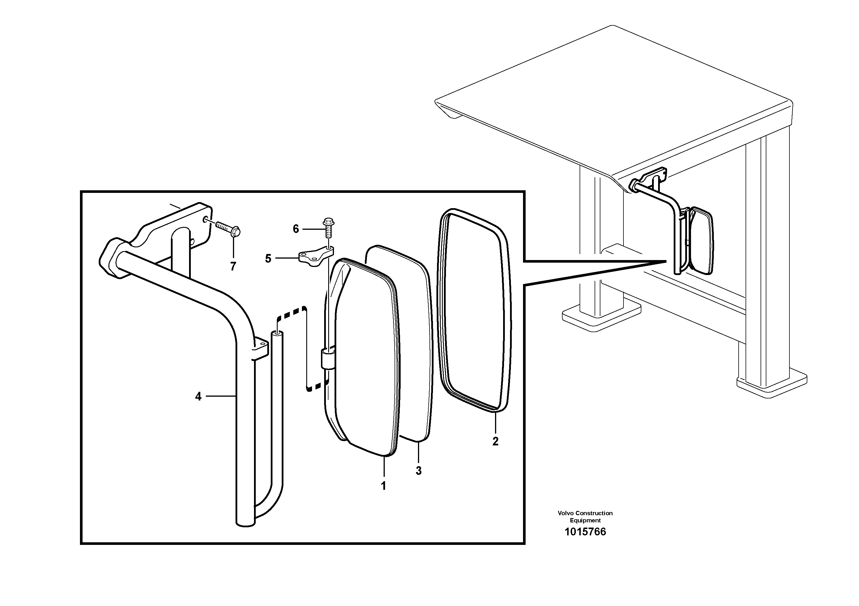 Rear view mirror 82700 — volvo parts diagram