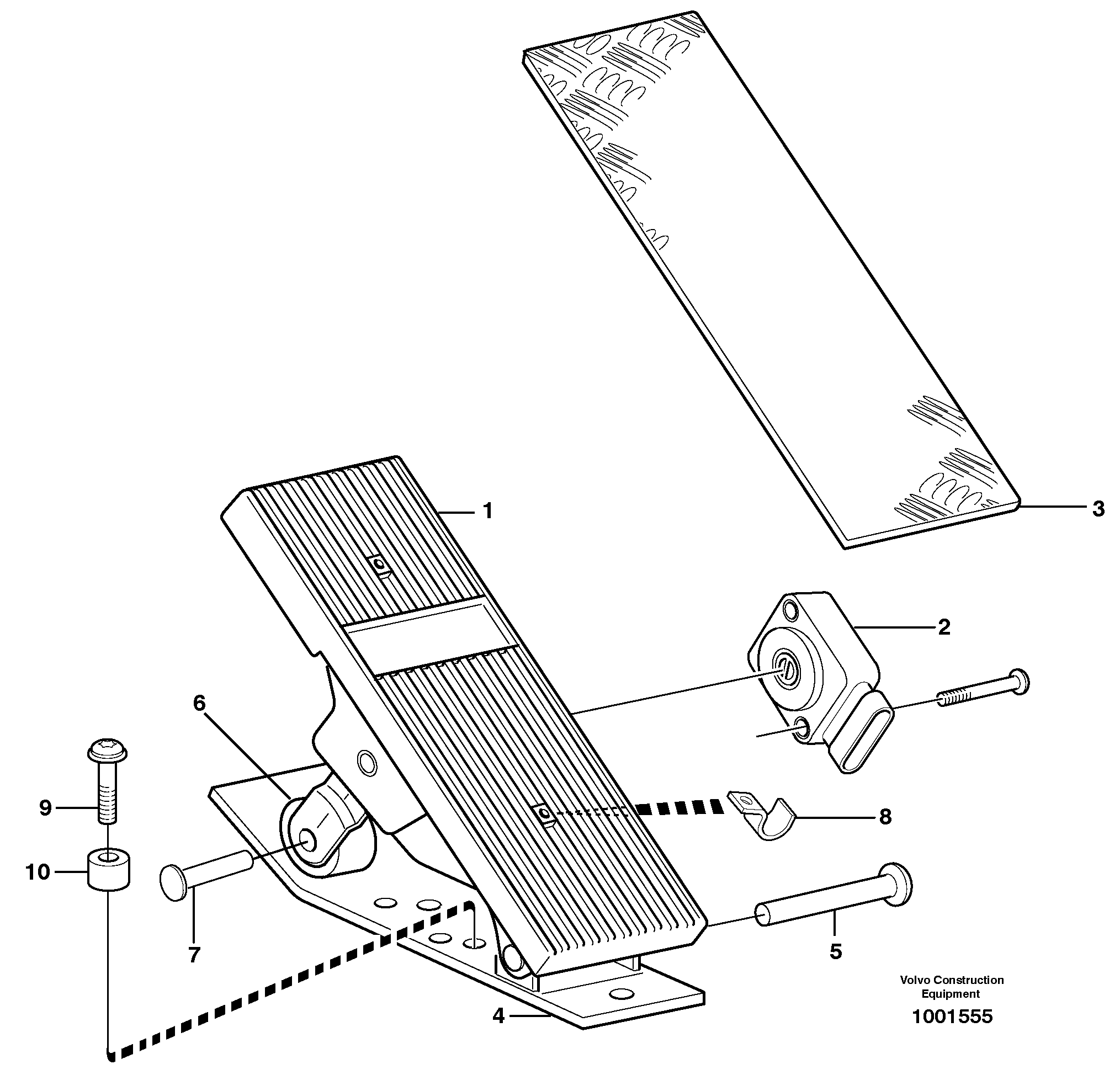 Accelerator pedal — volvo parts diagram