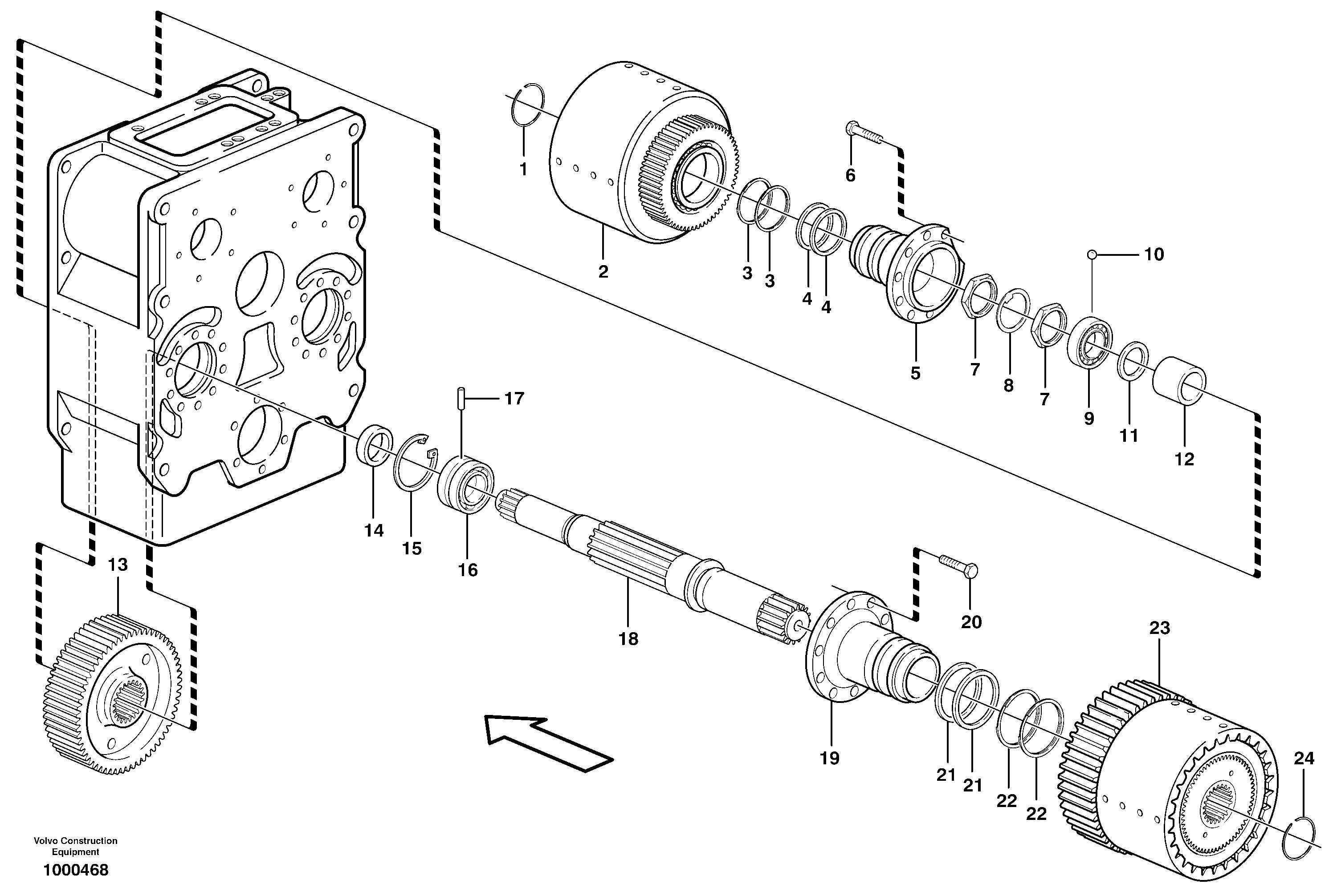 Clutch shaft,2nd & 4th — volvo parts diagram