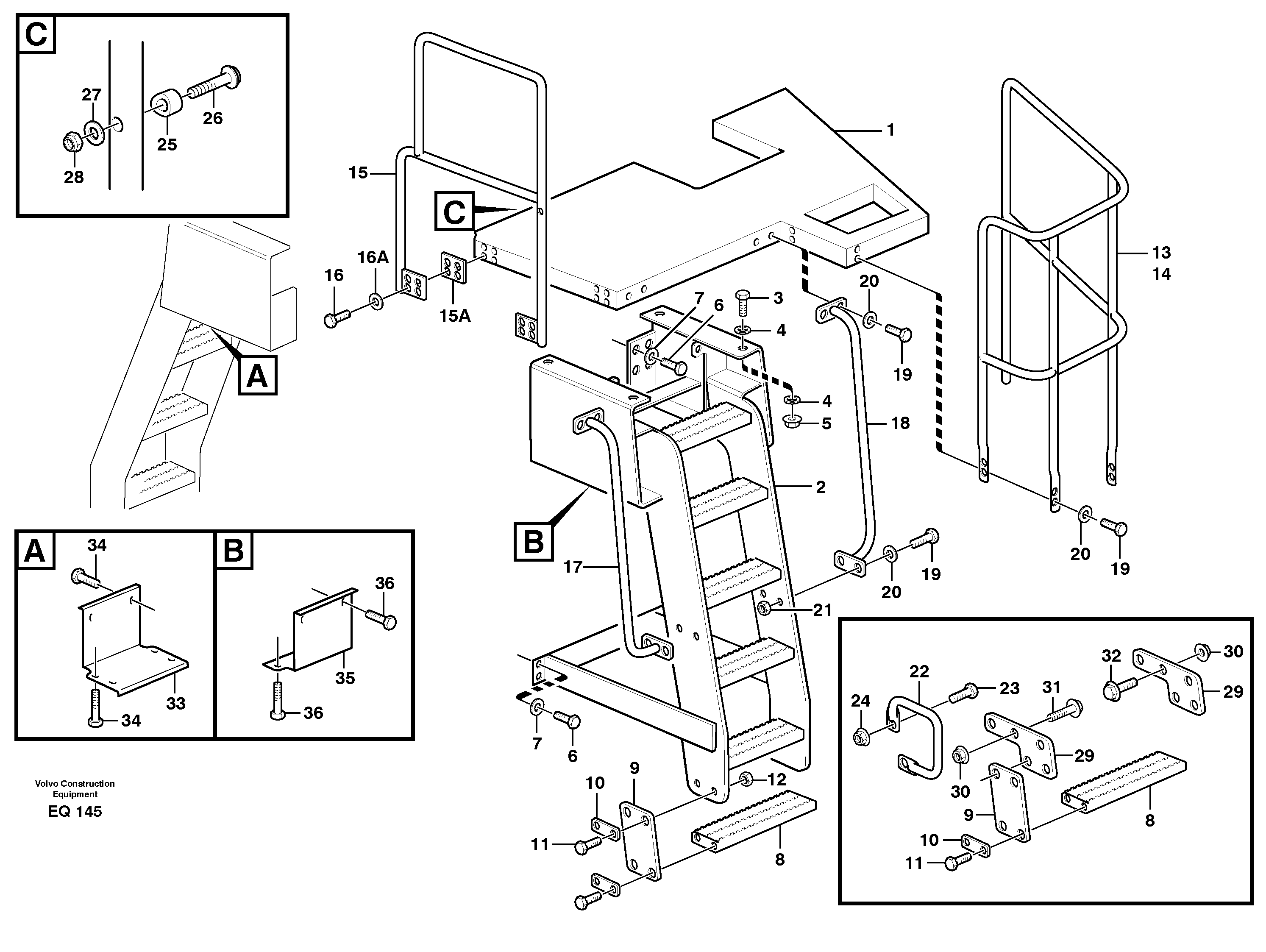 Foot step — volvo parts diagram