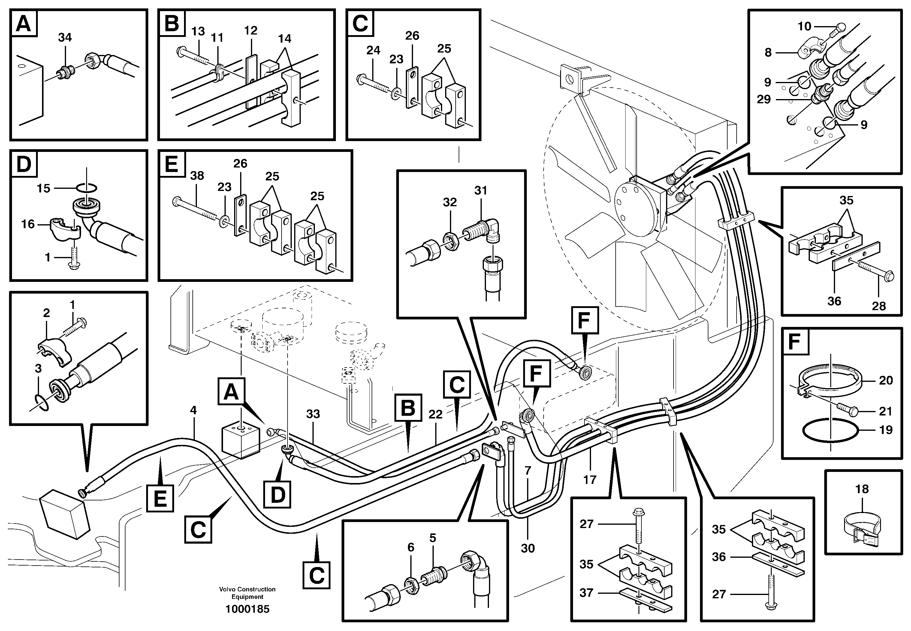 Fan drive — volvo parts diagram