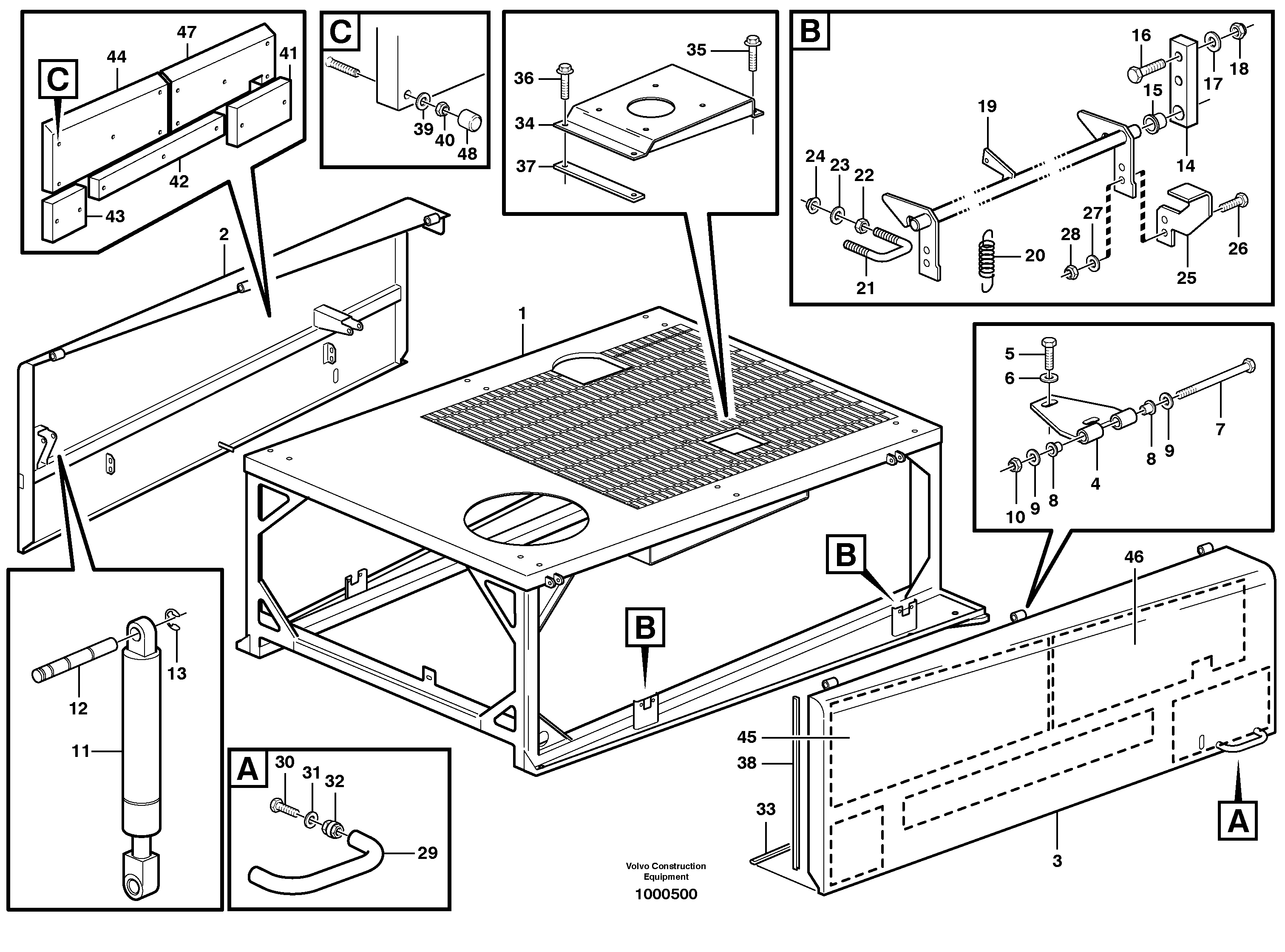 Engine cover — volvo parts diagram
