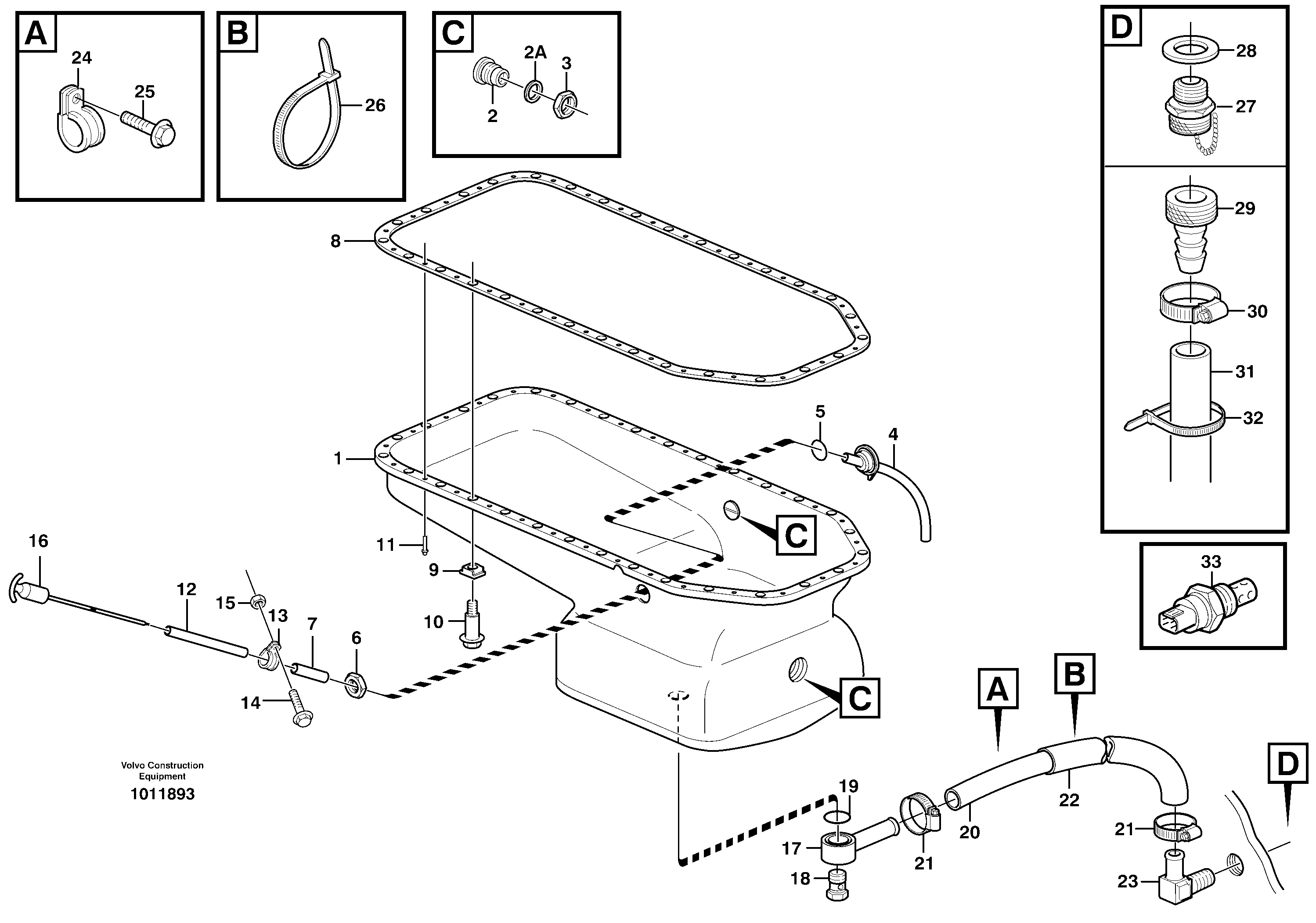 Oil sump — volvo parts diagram