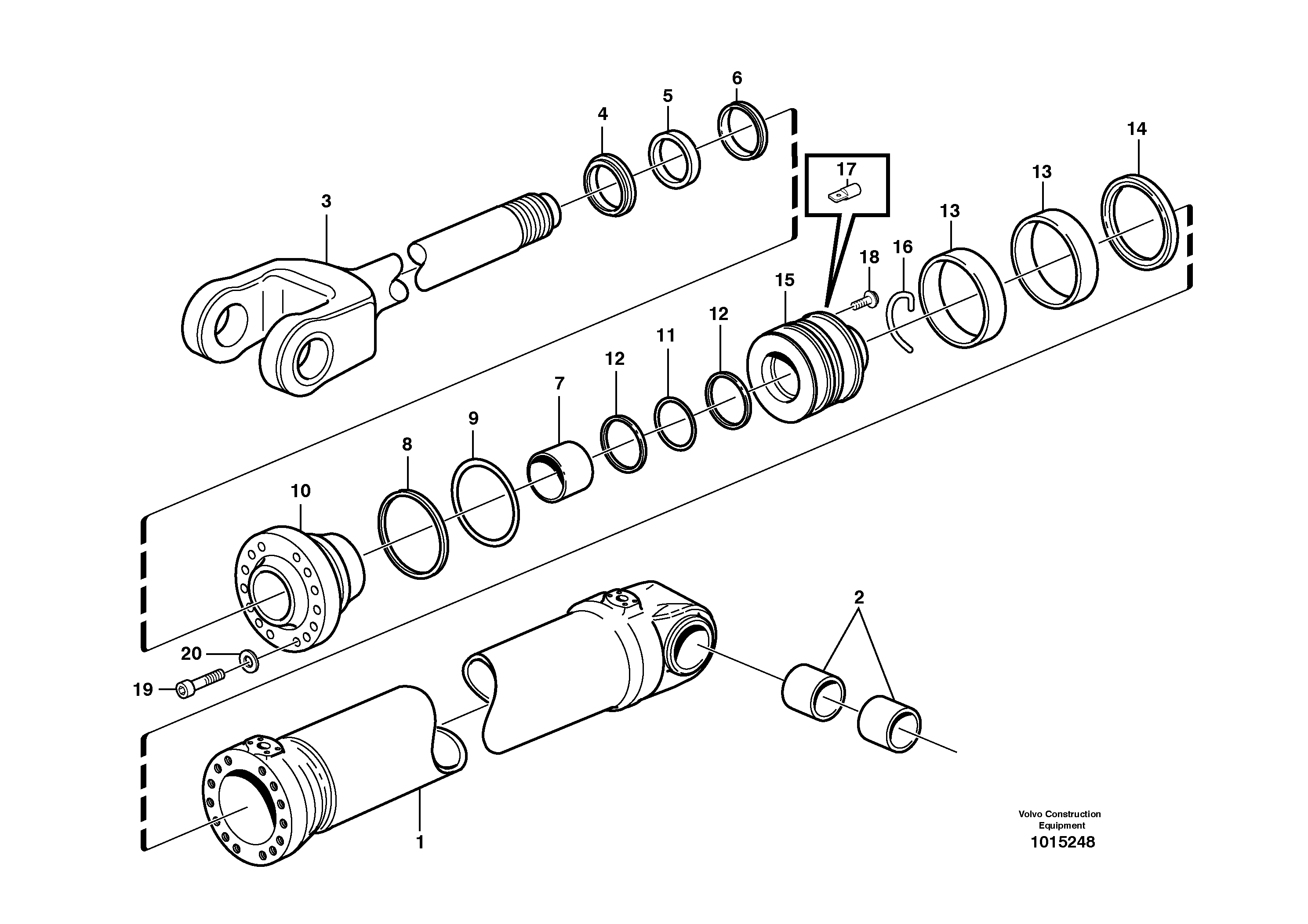 Hydraulic cylinder,lifting — volvo parts diagram