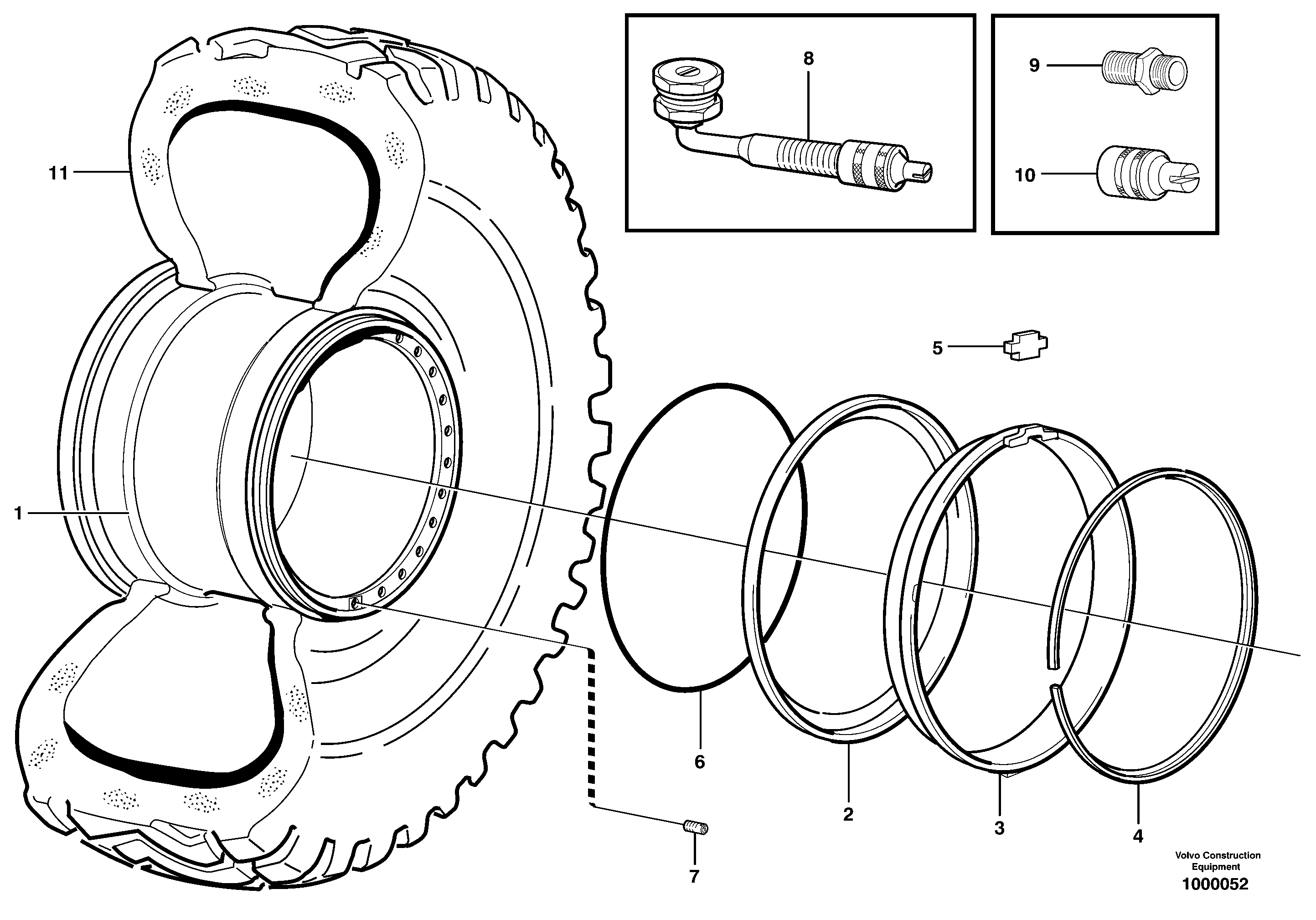 Wheel 35/65-33, 35/65 R33 — volvo parts diagram