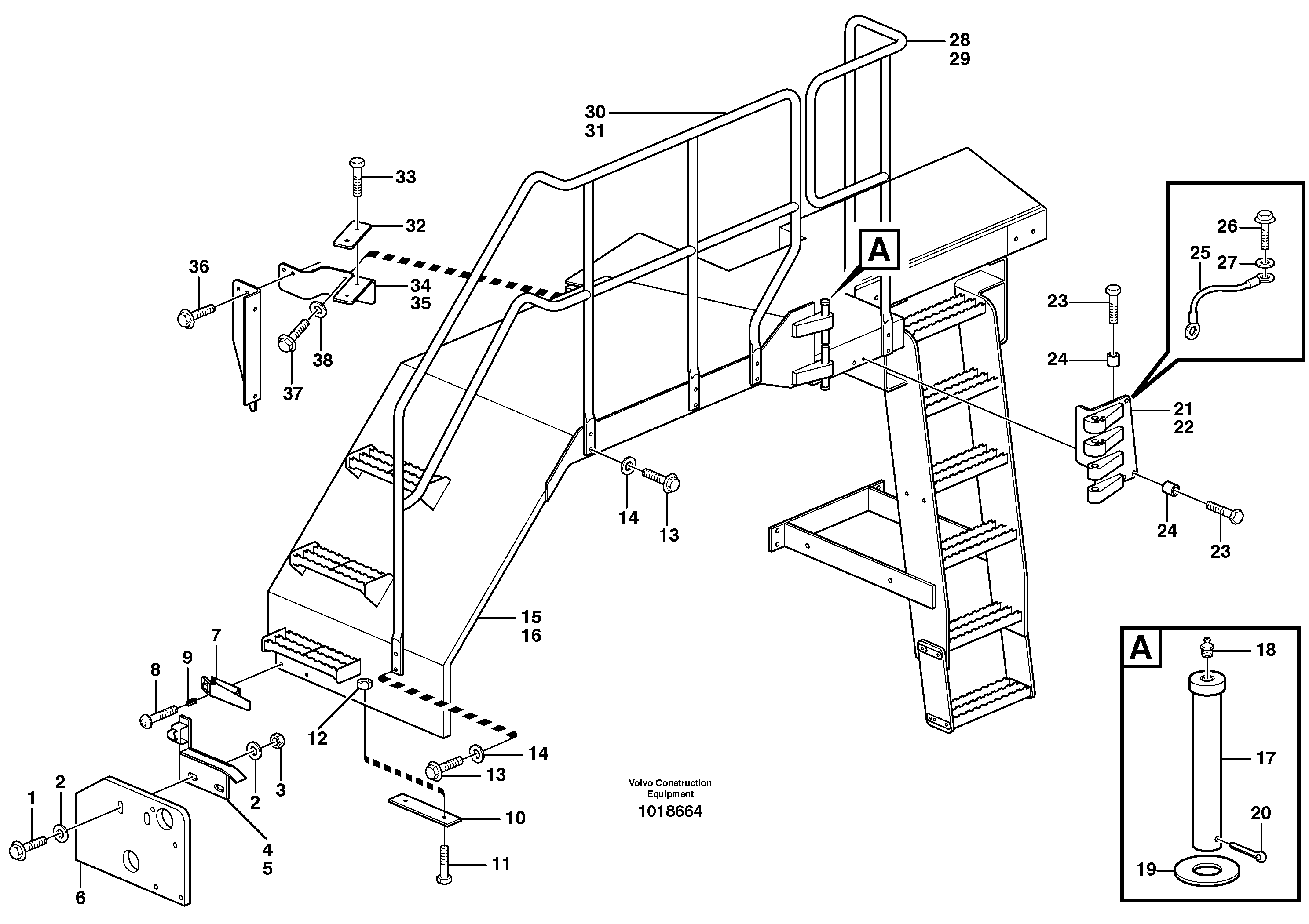 Foot step 80757 — volvo parts diagram