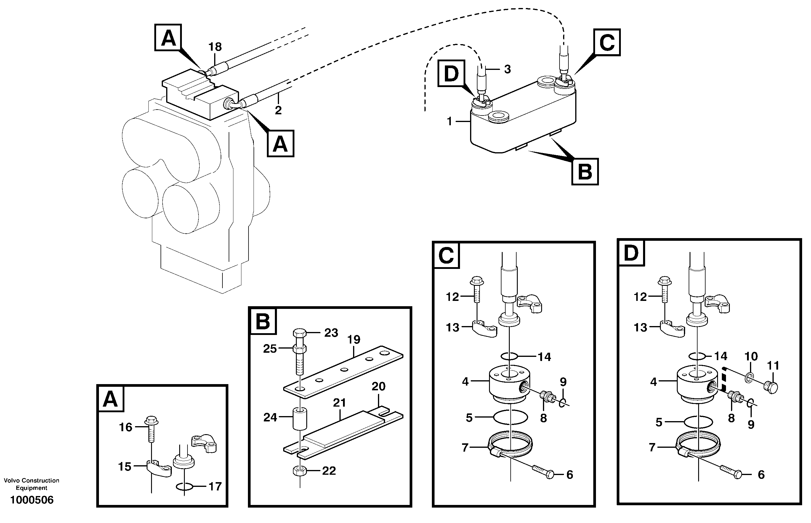 Oil cooler — volvo parts diagram