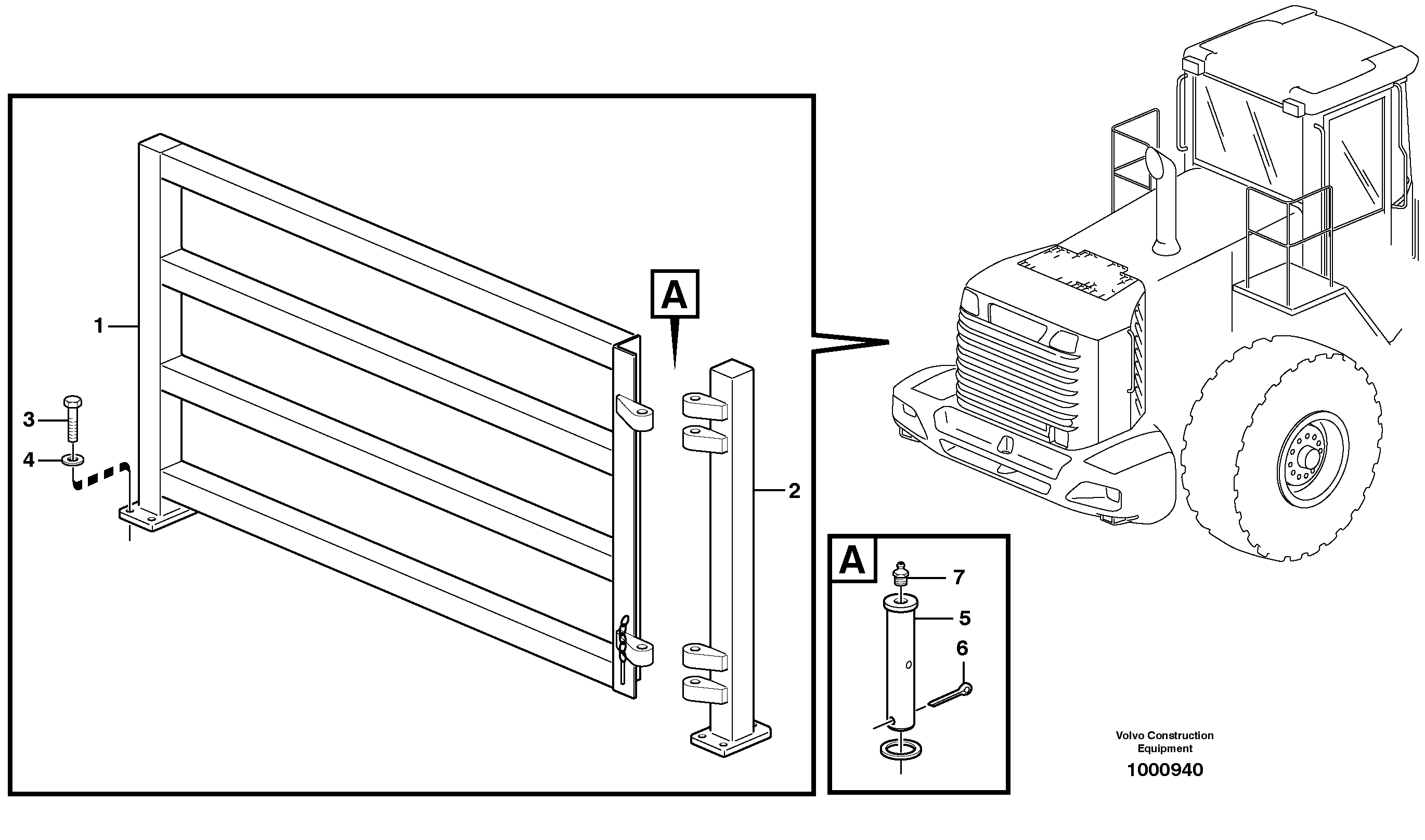 Protective grid 80808 — volvo parts diagram