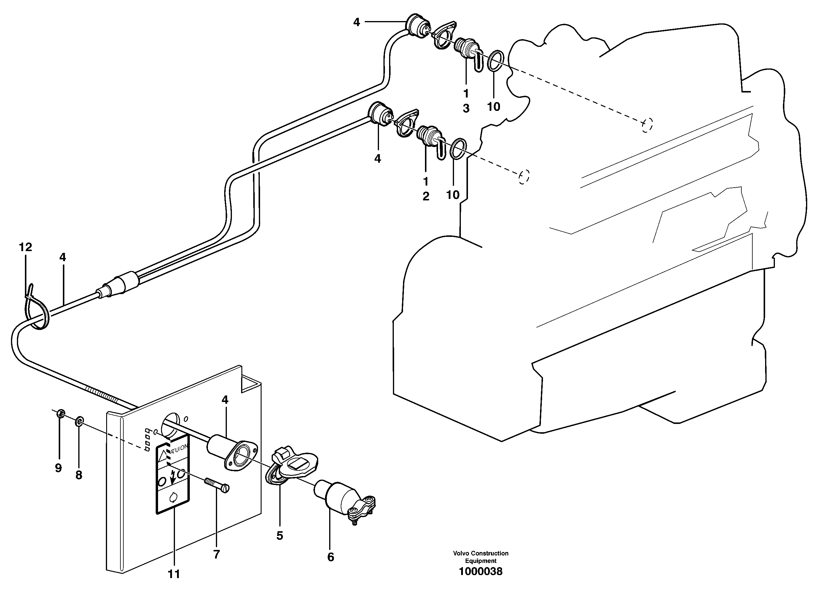 Engine heater 80057, 80058 — volvo parts diagram