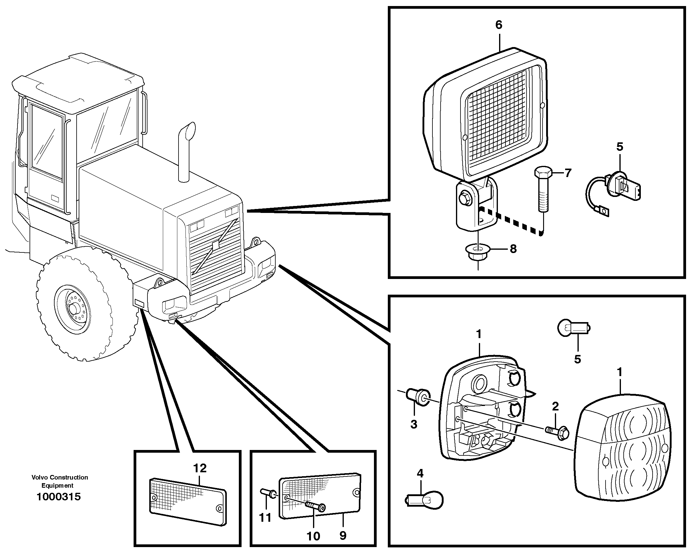 Lighting, rear — volvo parts diagram