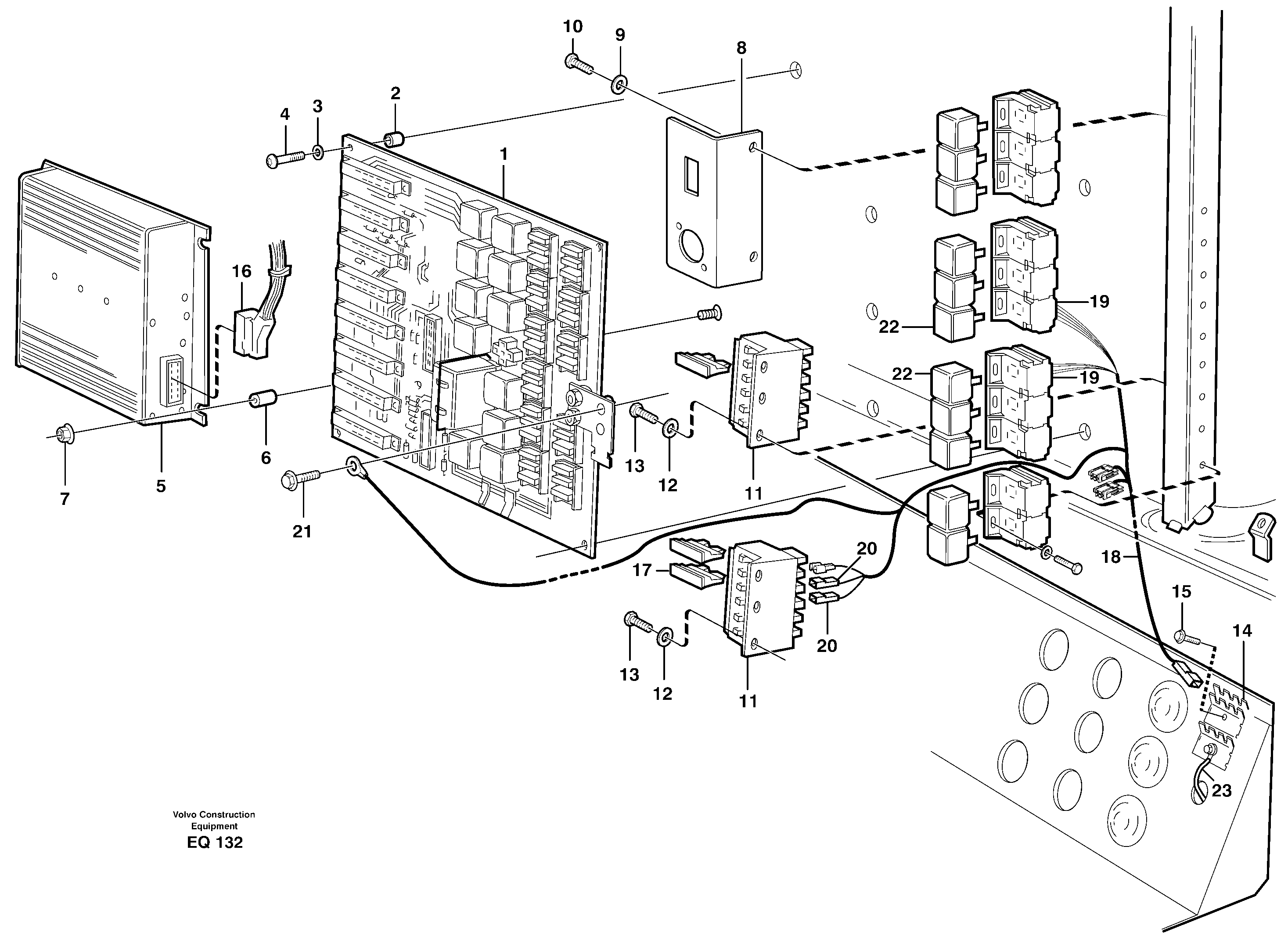 Electrical distribution box — volvo parts diagram