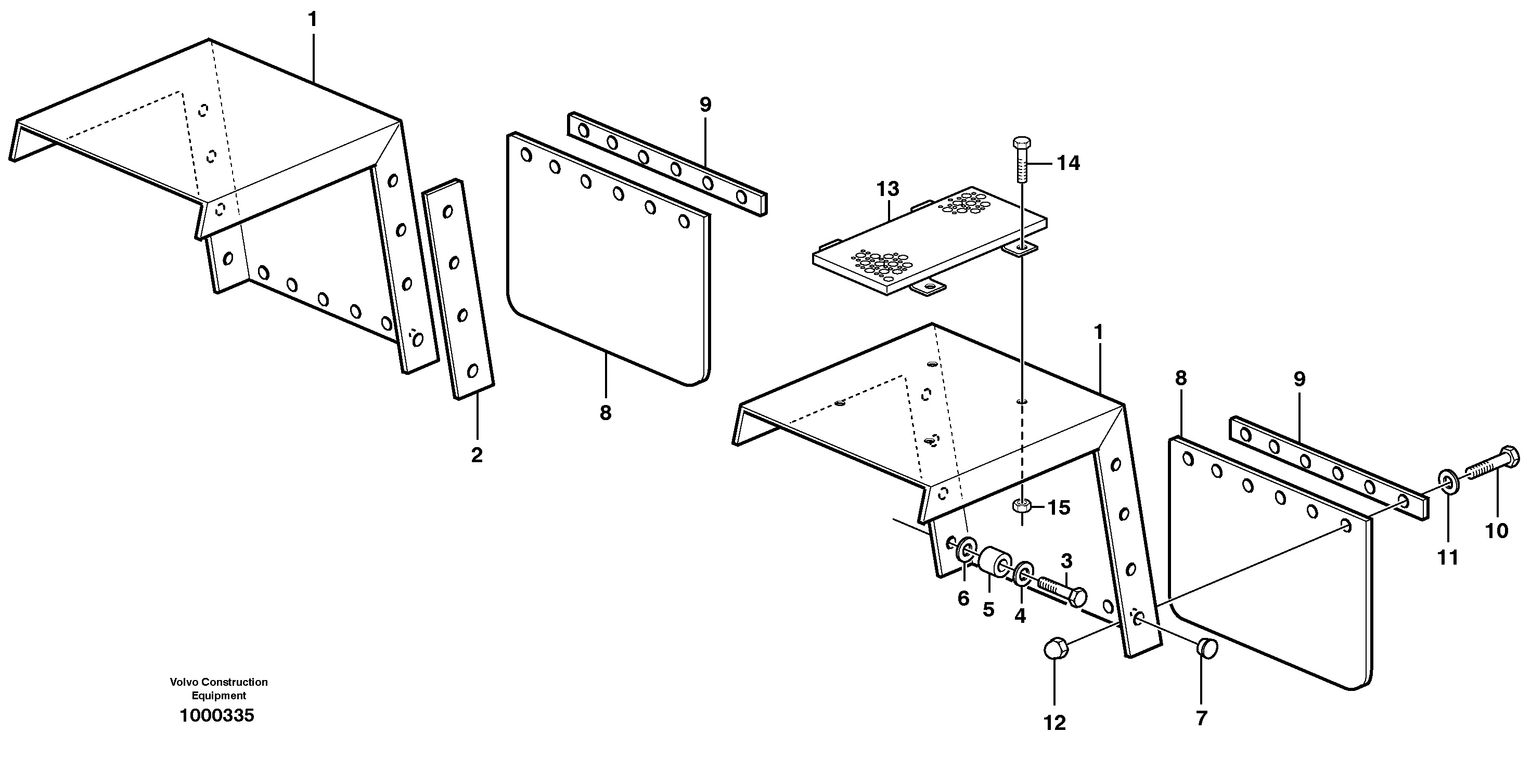 Mud guards — volvo parts diagram